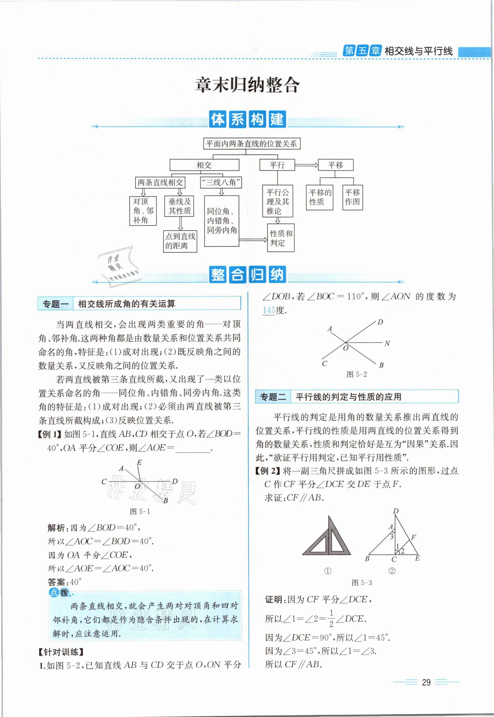 2021年人教金学典同步解析与测评七年级数学下册人教版云南专版 参考答案第29页