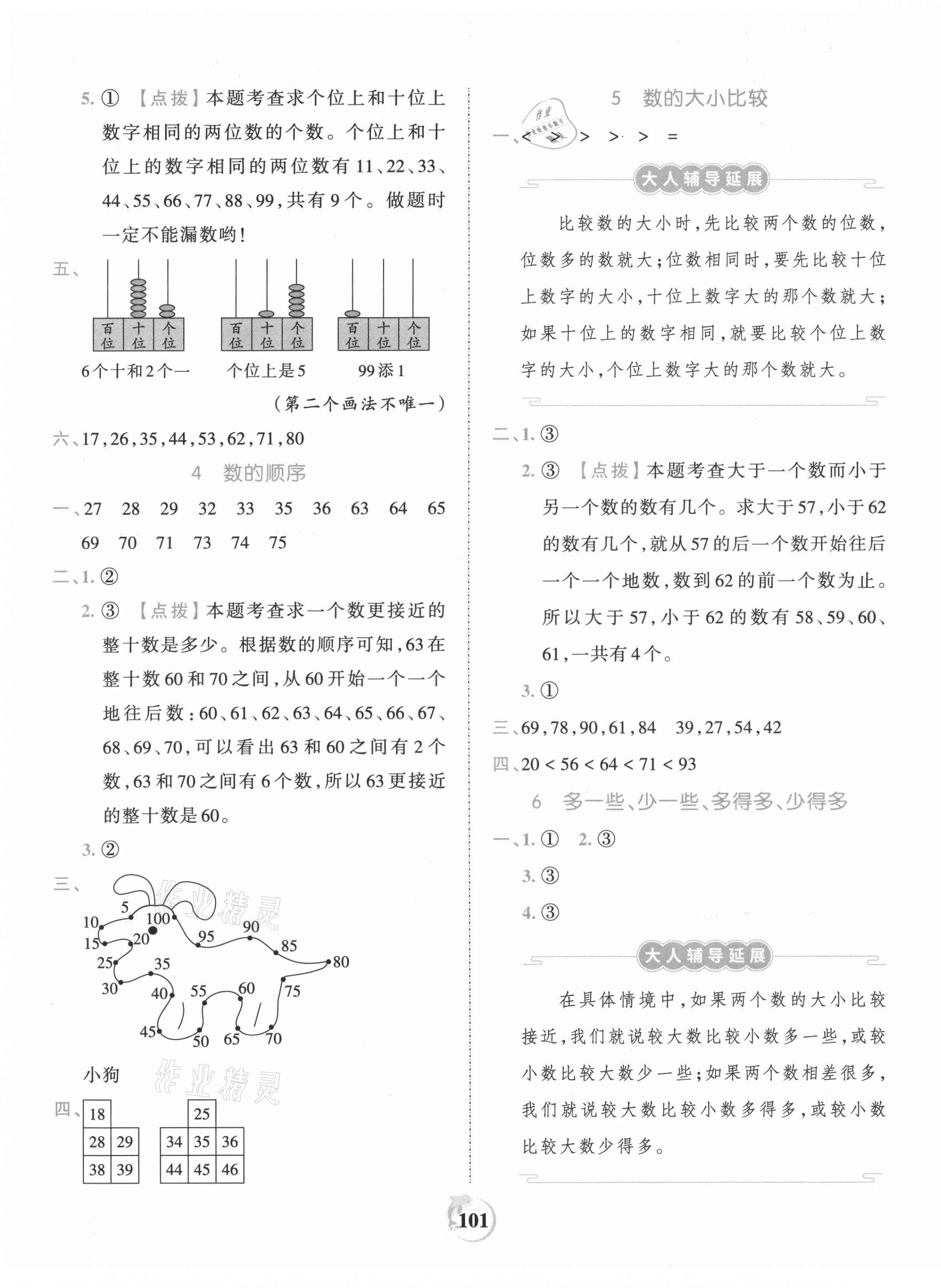 2021年王朝霞德才兼?zhèn)渥鳂I(yè)創(chuàng)新設計一年級數(shù)學下冊人教版 第5頁