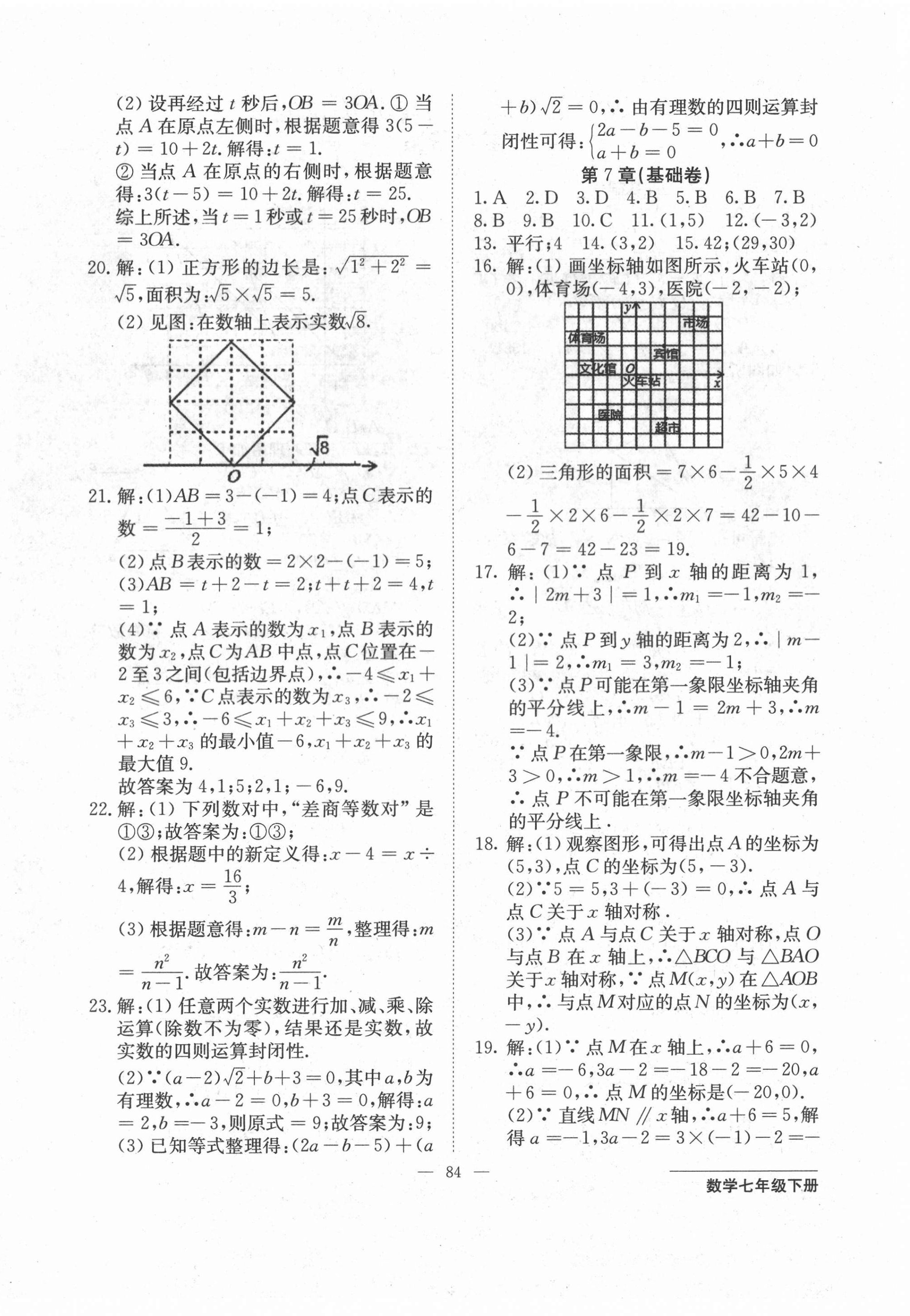 2021年雙料加2單元測試卷七年級數(shù)學(xué)下冊人教版 第4頁