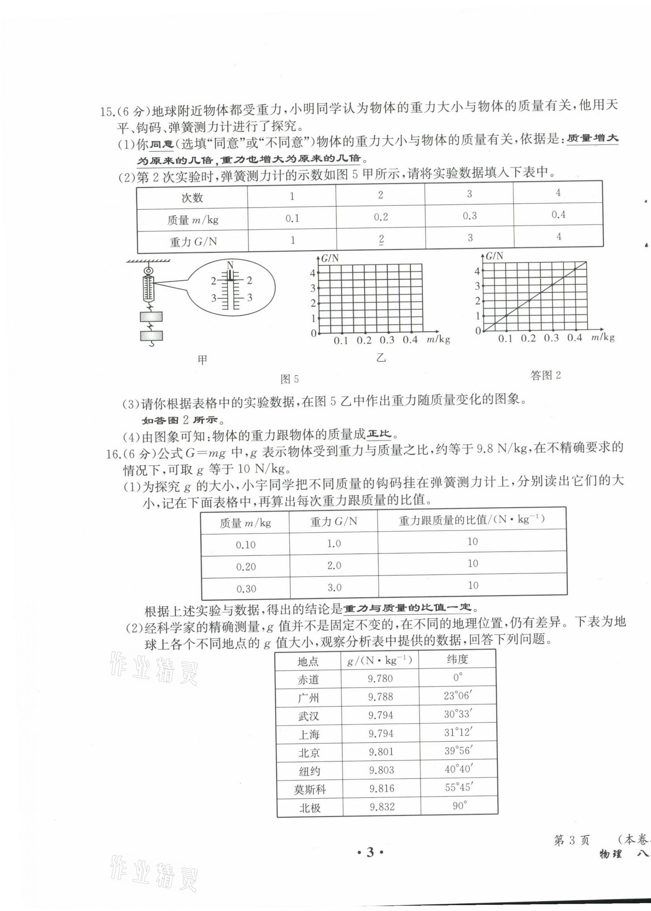 2021年人教金学典同步解析与测评八年级物理下册人教版云南专版 第3页