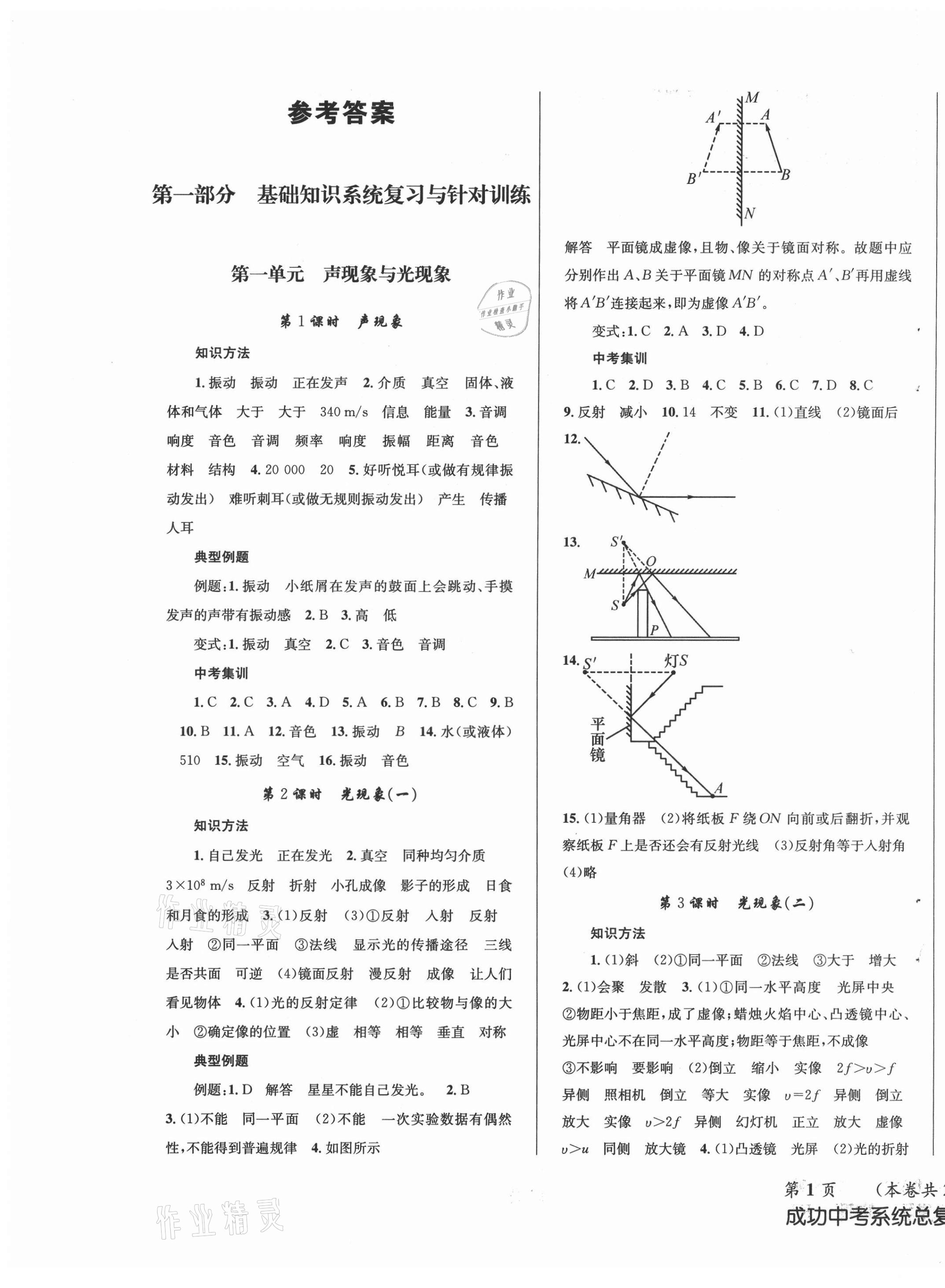 2021年成功中考系统总复习物理 第1页