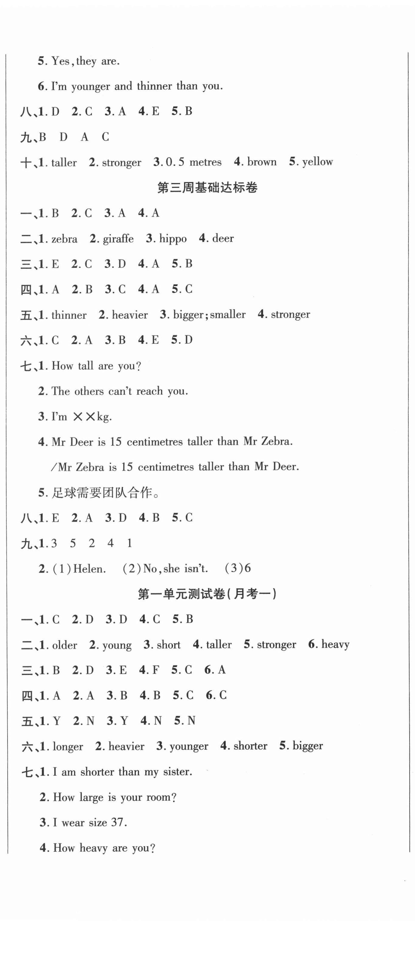 2021年考點(diǎn)必練精編卷六年級(jí)英語(yǔ)下冊(cè)人教PEP版 參考答案第2頁(yè)