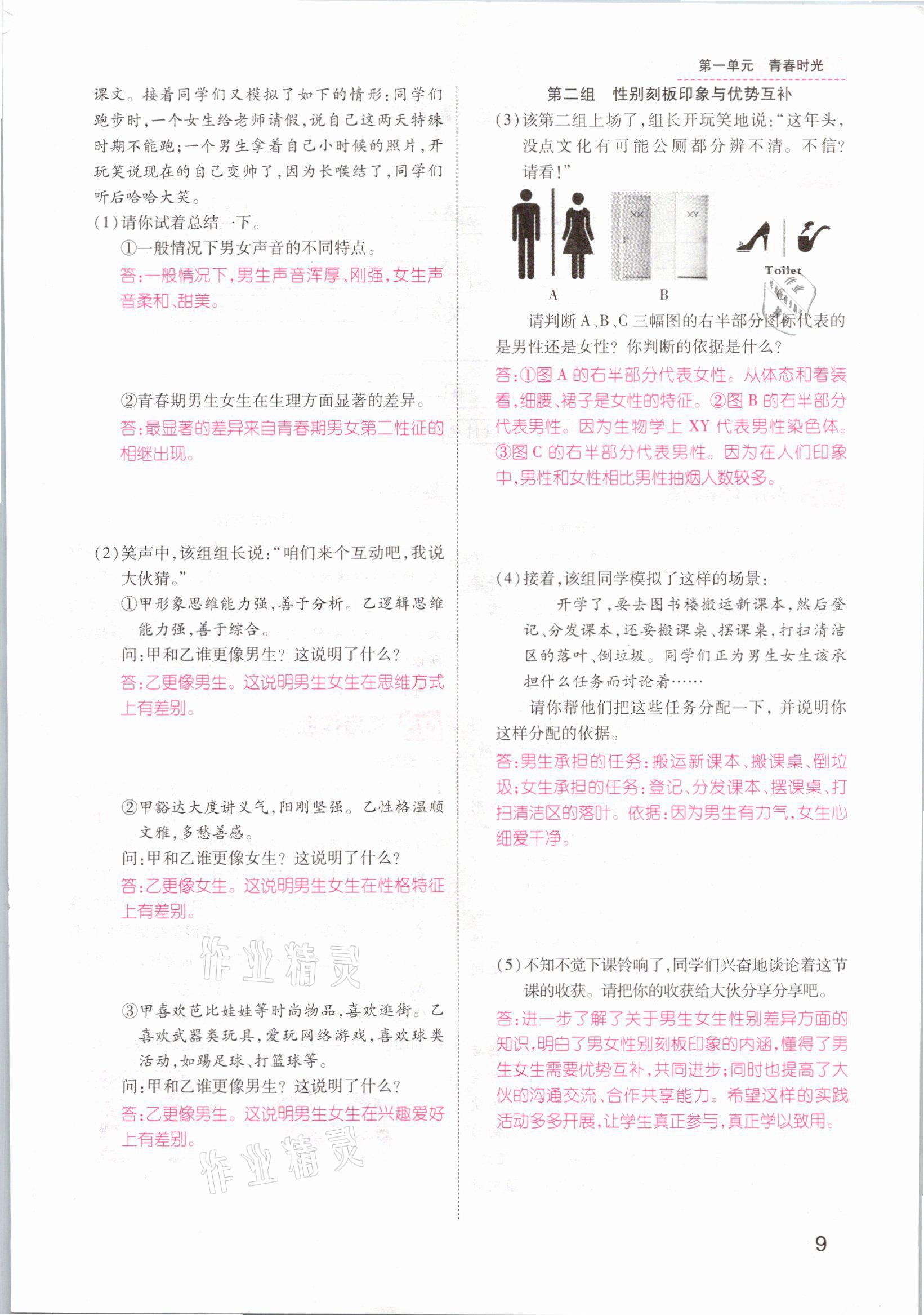 2021年名師測(cè)控七年級(jí)道德與法治下冊(cè)人教版山西專版 參考答案第13頁(yè)