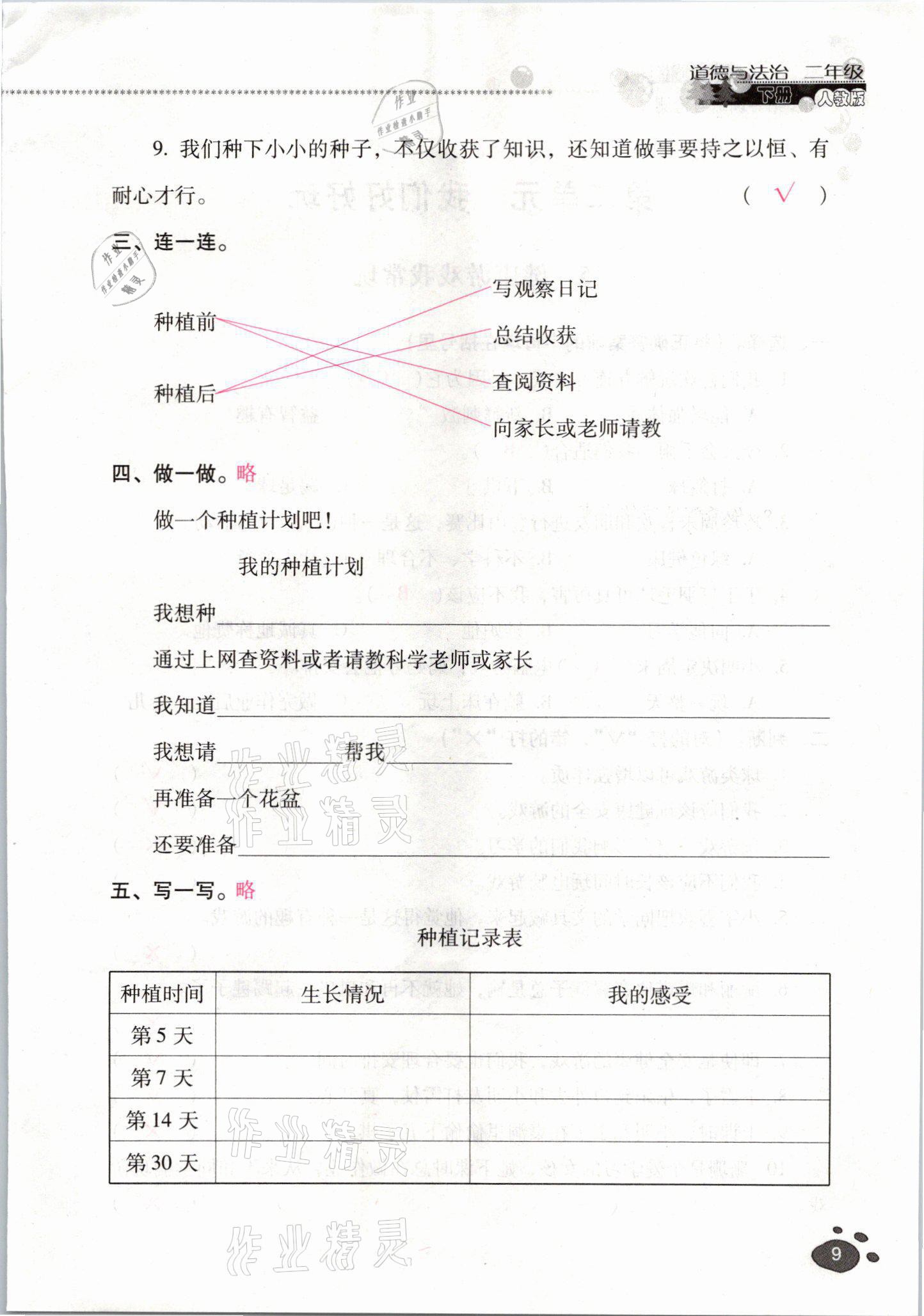 2021年云南省標(biāo)準(zhǔn)教輔同步指導(dǎo)訓(xùn)練與檢測(cè)二年級(jí)道德與法治下冊(cè)人教版 參考答案第8頁(yè)