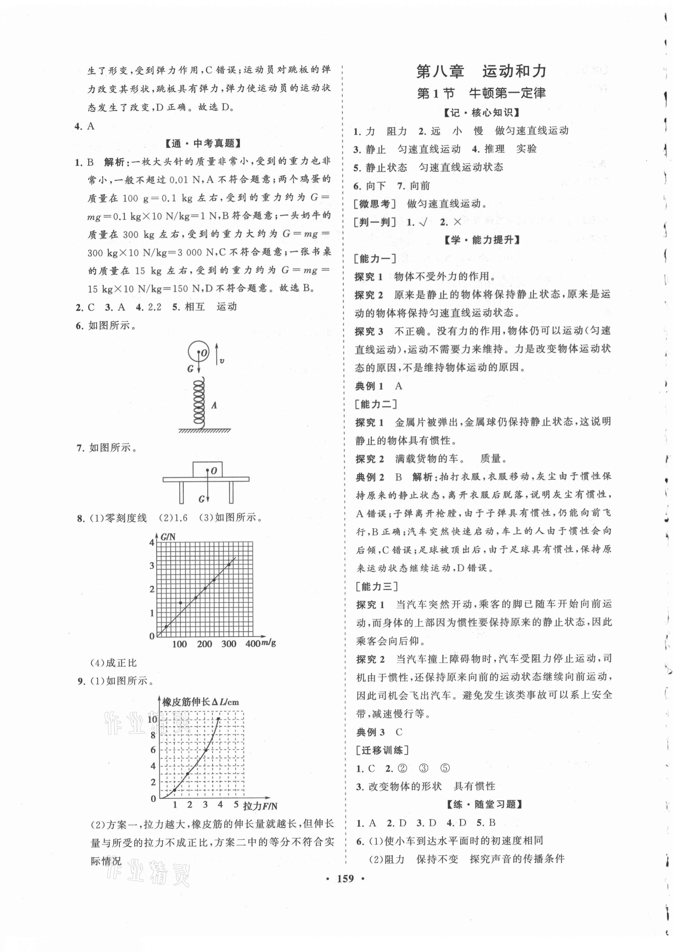 2021年新课程同步练习册知行课堂八年级物理下册人教版 第3页