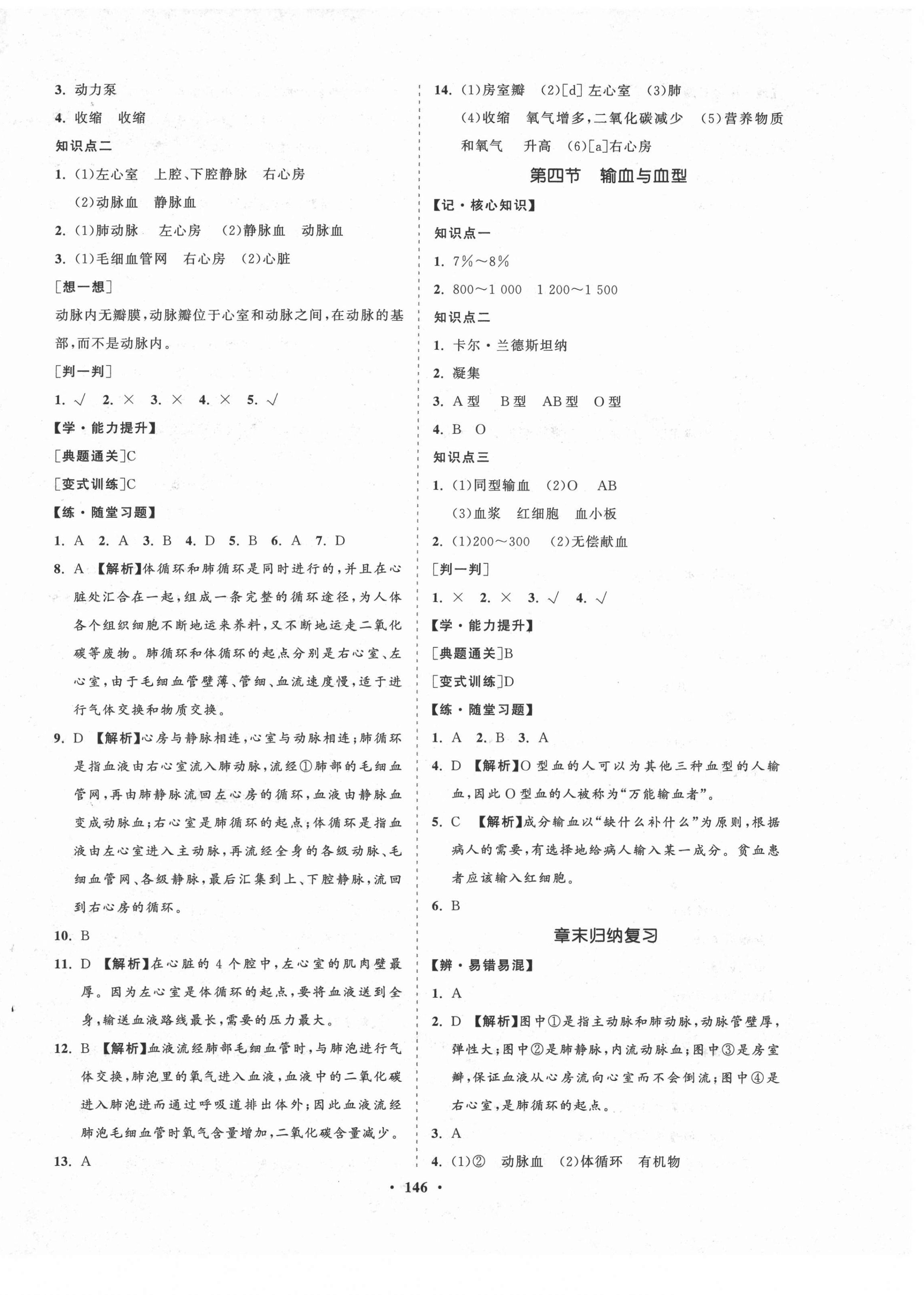 2021年新課程同步練習冊知行課堂七年級生物下冊人教版 第6頁