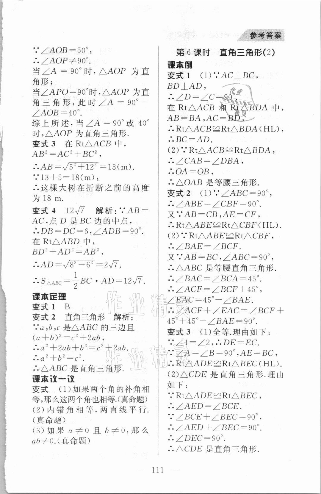 2021年例題變式訓練八年級數學下冊北師大版 第3頁