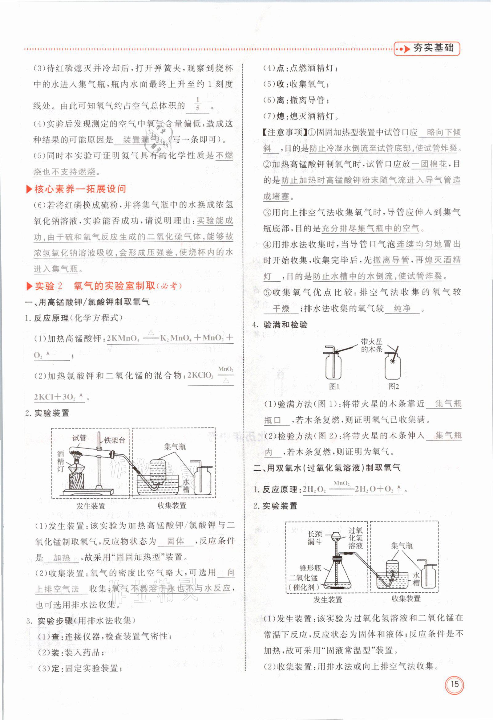 2021年冀考金榜中考总复习优化设计化学 参考答案第15页