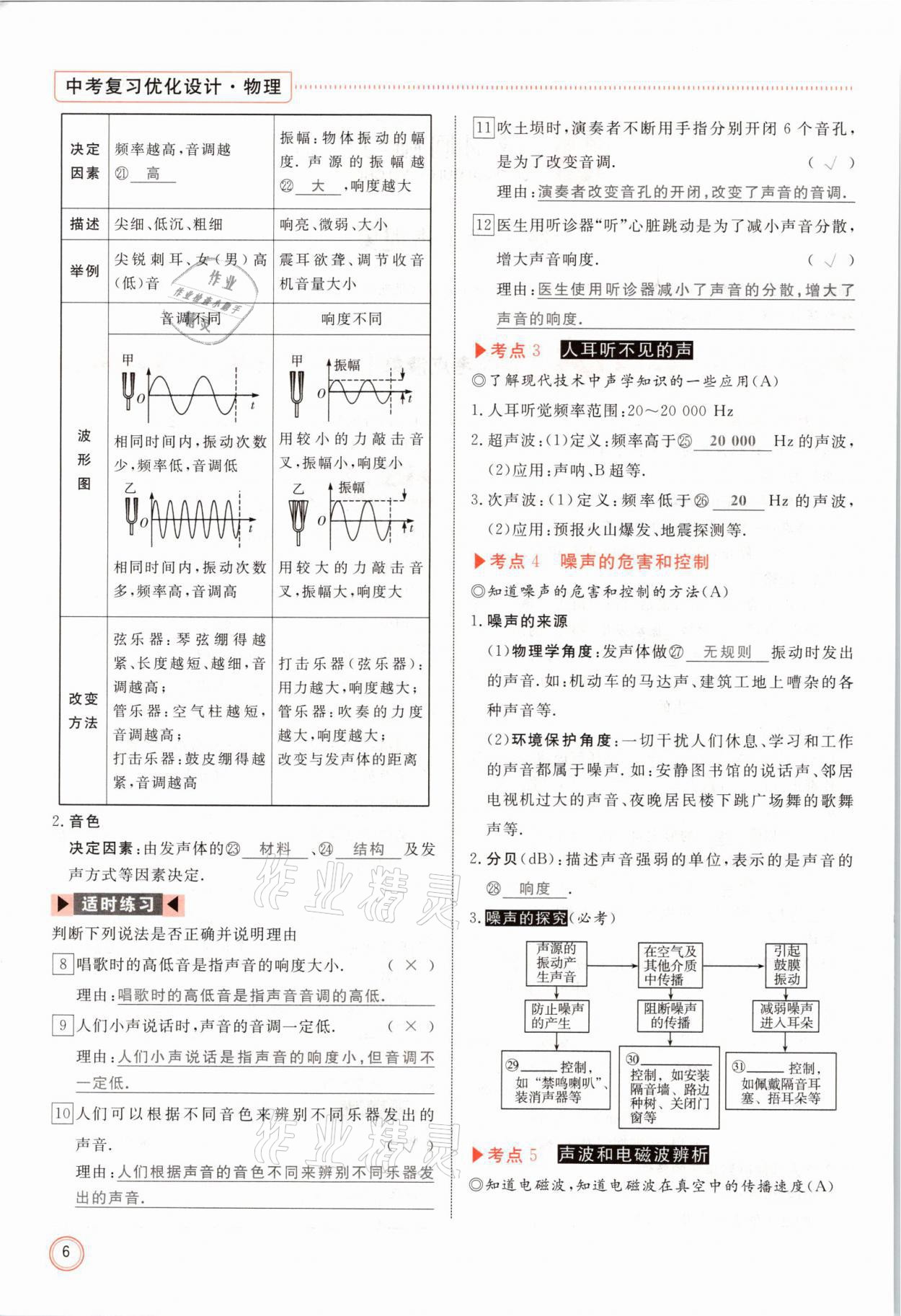 2021年冀考金榜中考總復習優(yōu)化設計物理 參考答案第6頁