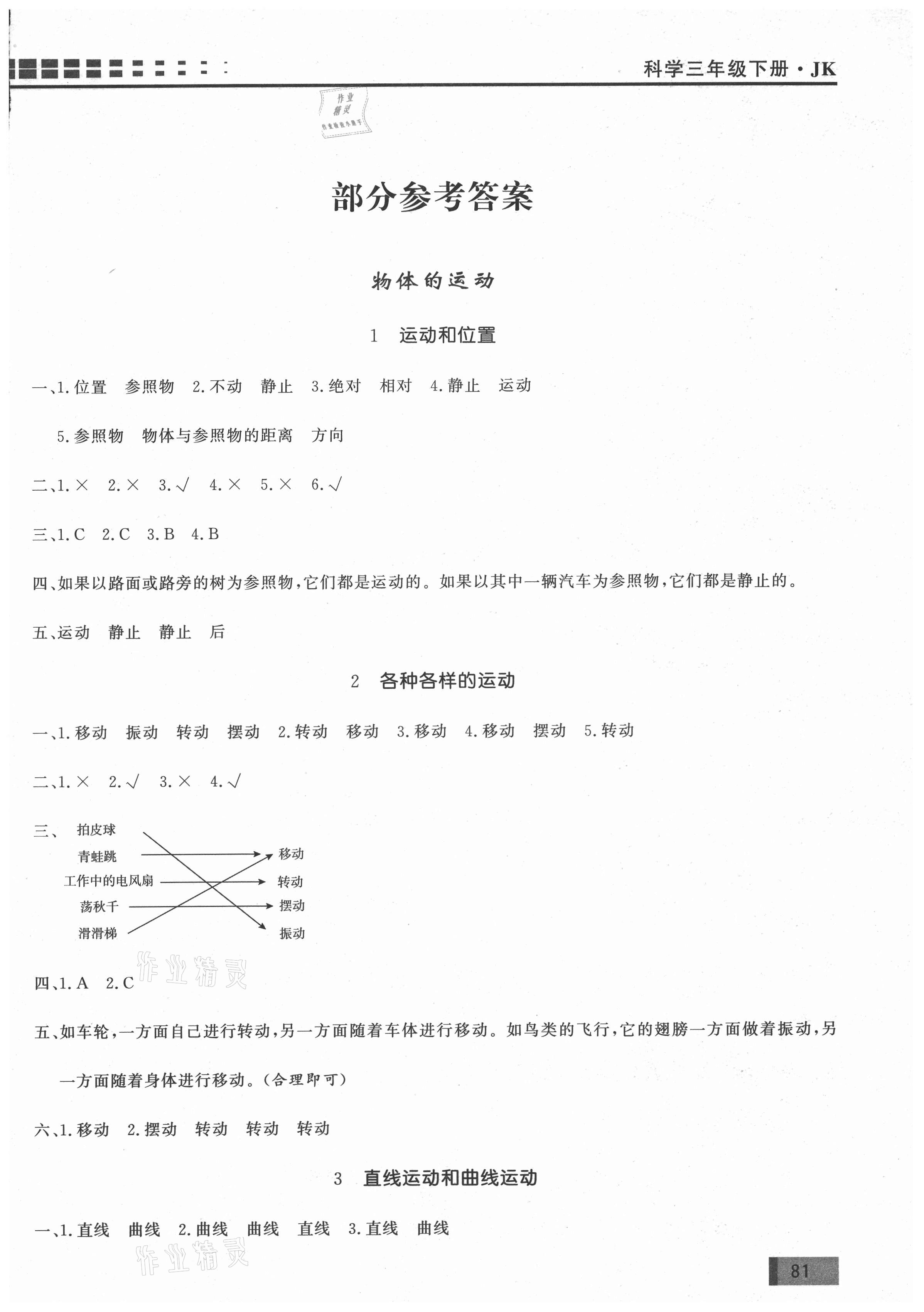 2021年花山小狀元學(xué)習(xí)力提升達(dá)標(biāo)三年級科學(xué)下冊教科版 第1頁