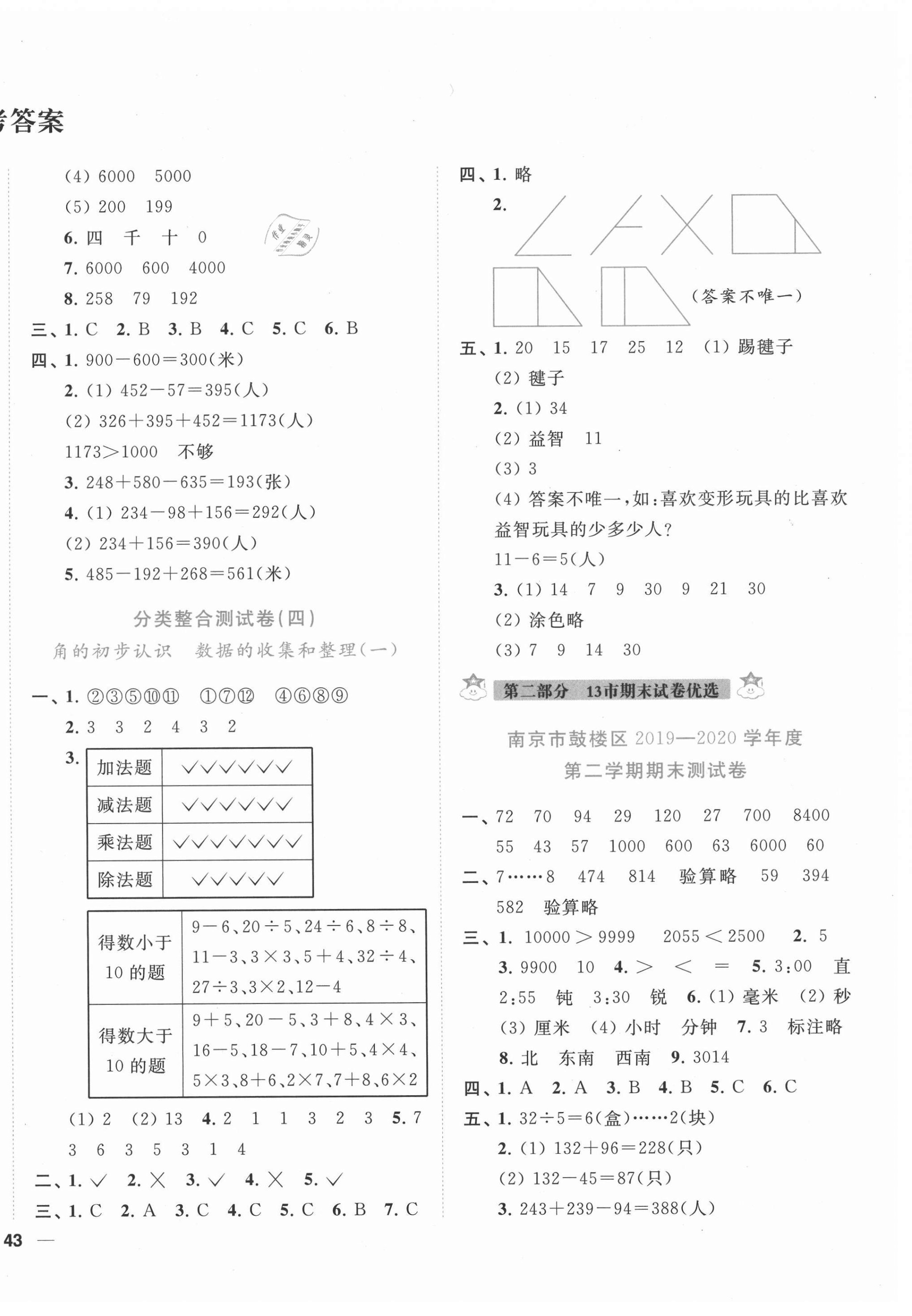 2021年小天才期末复习与13市试卷优选二年级数学下册江苏版 第2页