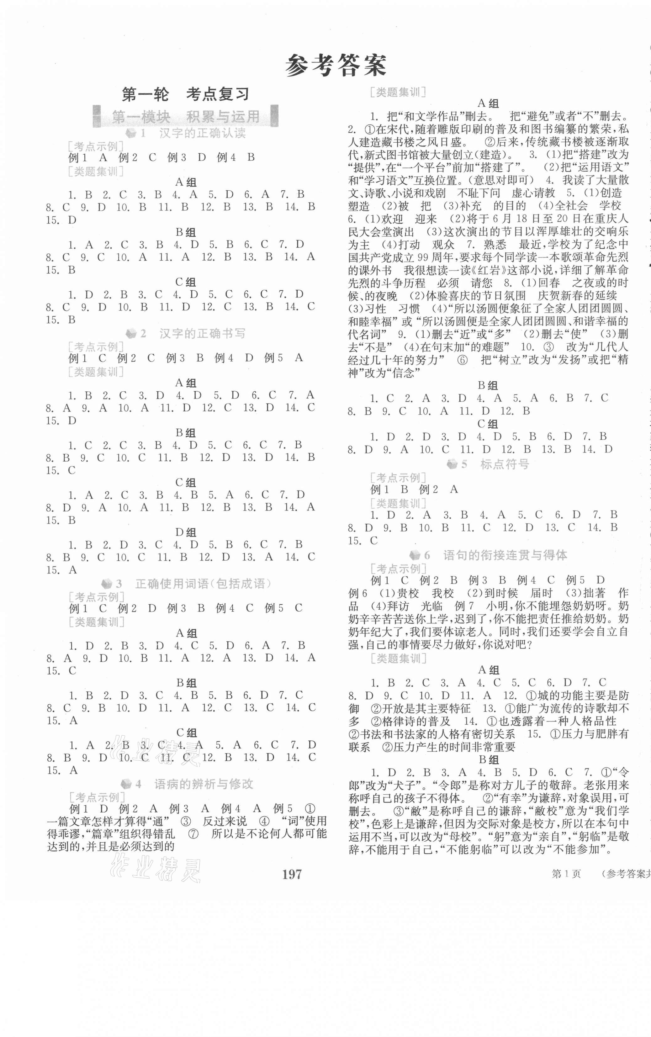 2021年中考整合集訓(xùn)語(yǔ)文 第1頁(yè)