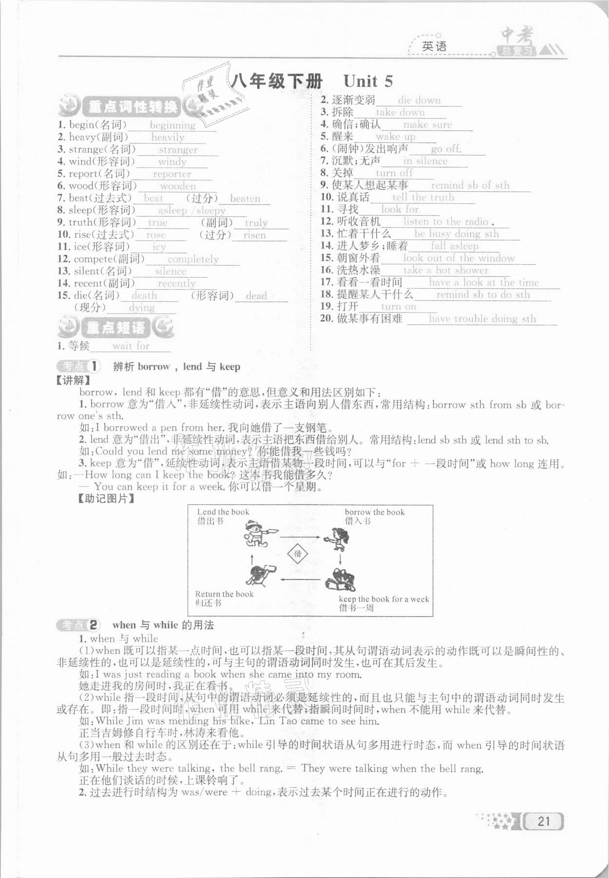 2021年中考命題調(diào)研英語 參考答案第21頁