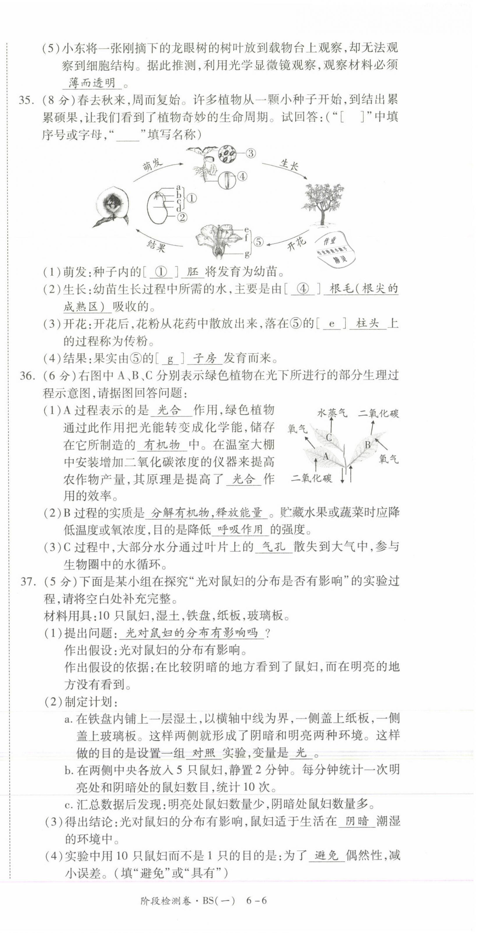 2021年中考狀元生物北師大版 第9頁