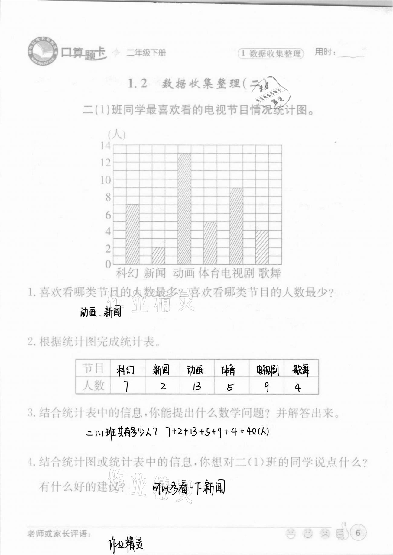 2021年桂壯紅皮書(shū)口算題卡二年級(jí)下冊(cè)人教版 第6頁(yè)