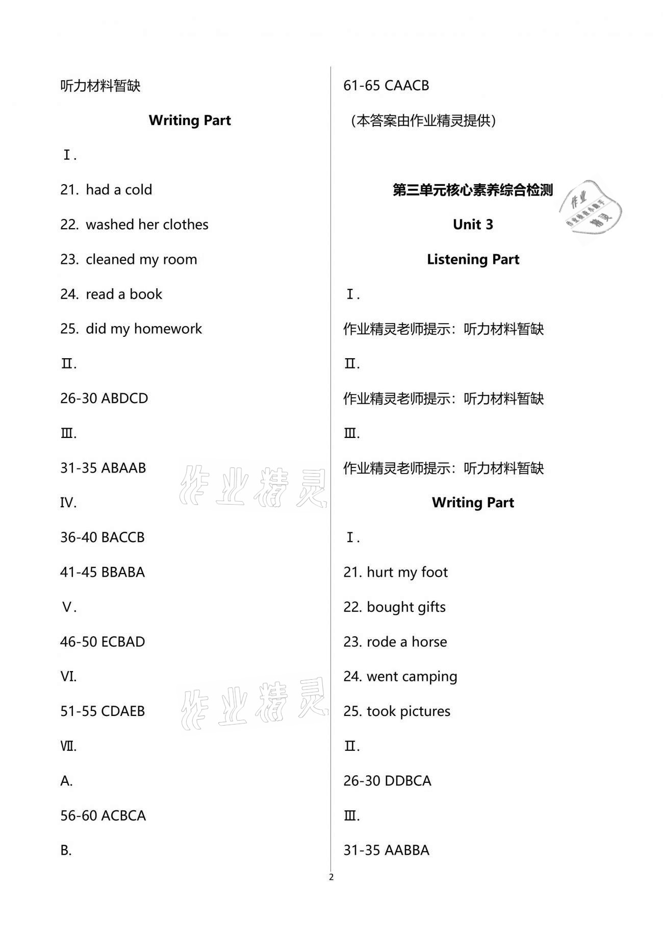 2021年學而晉六年級英語下冊人教版 第2頁