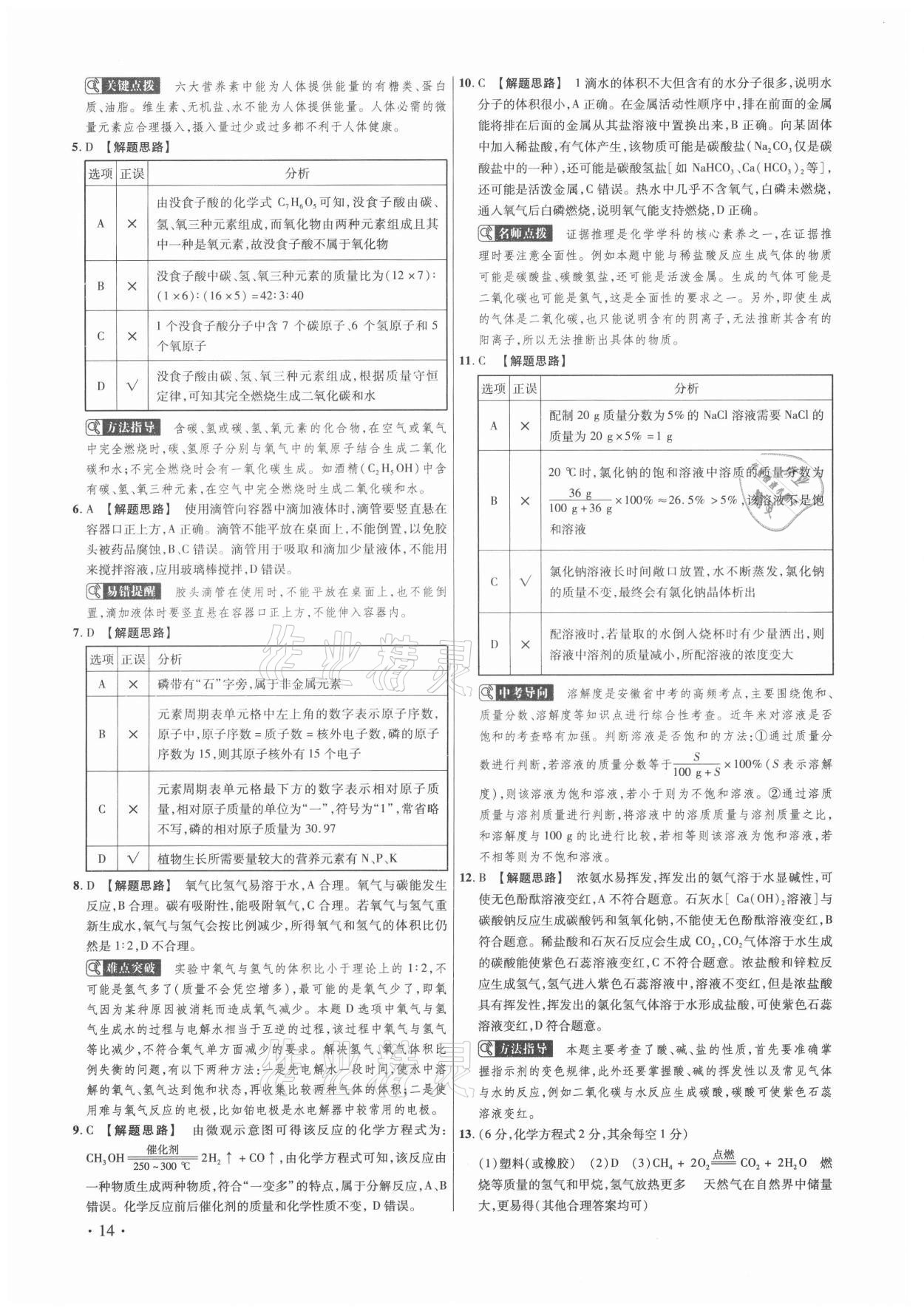 2021年38套中考必備卷化學(xué) 第14頁(yè)