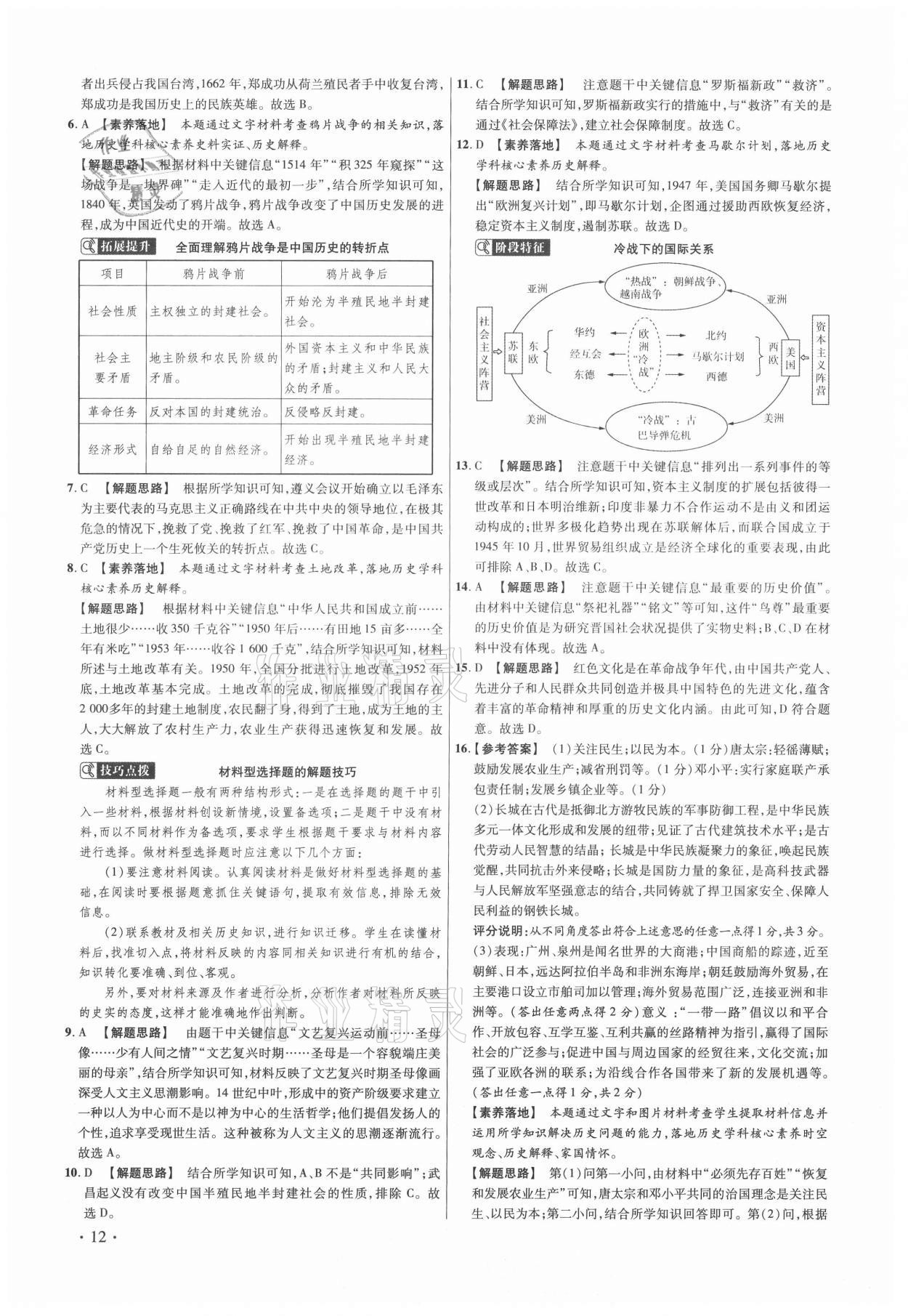 2021年38套中考必備卷歷史 第12頁