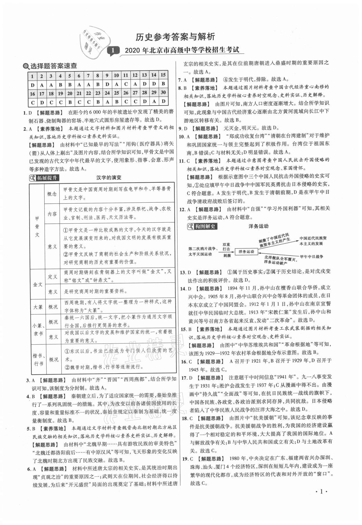 2021年38套中考必備卷歷史 第1頁