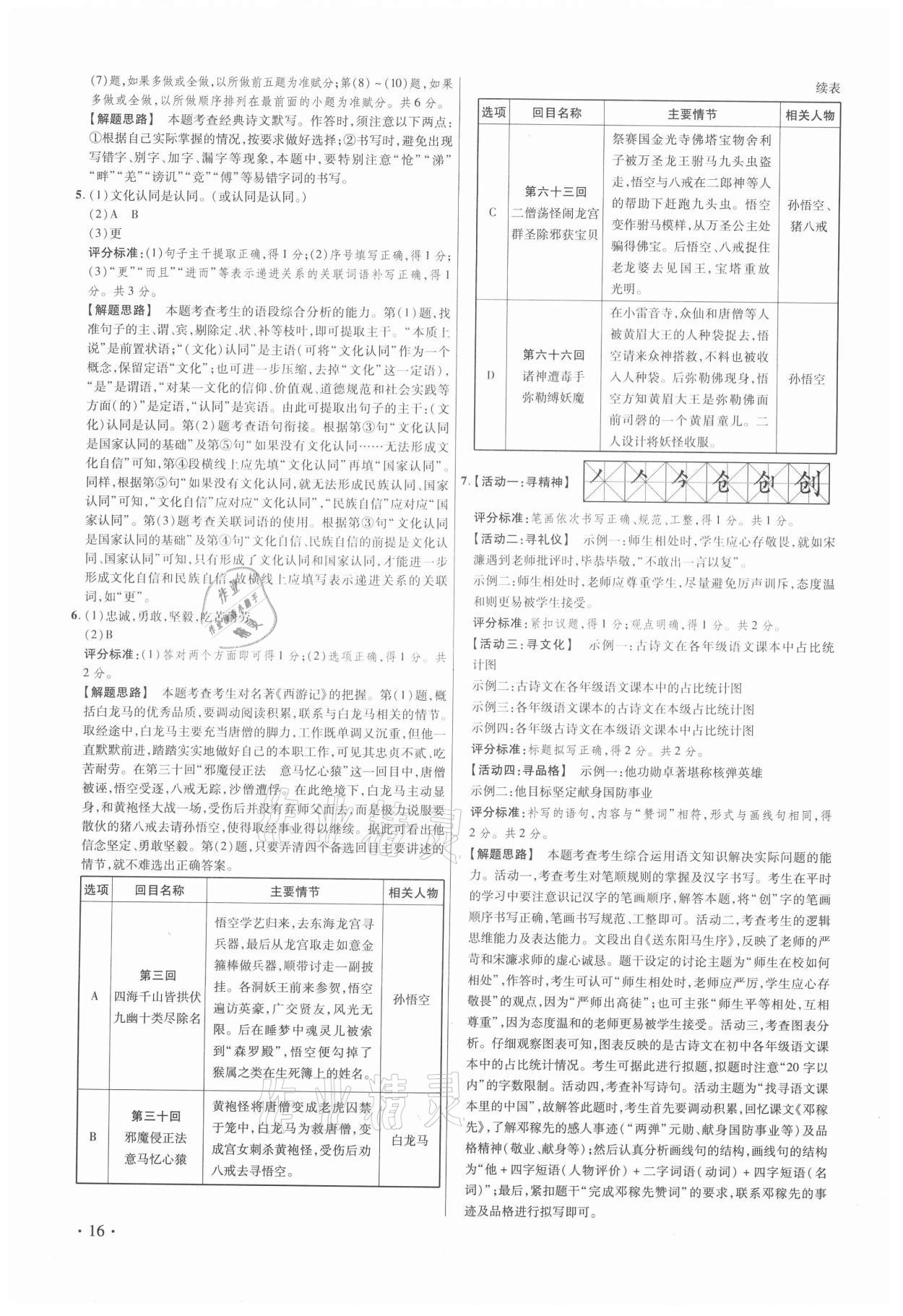 2021年38套中考必備卷語文 第16頁