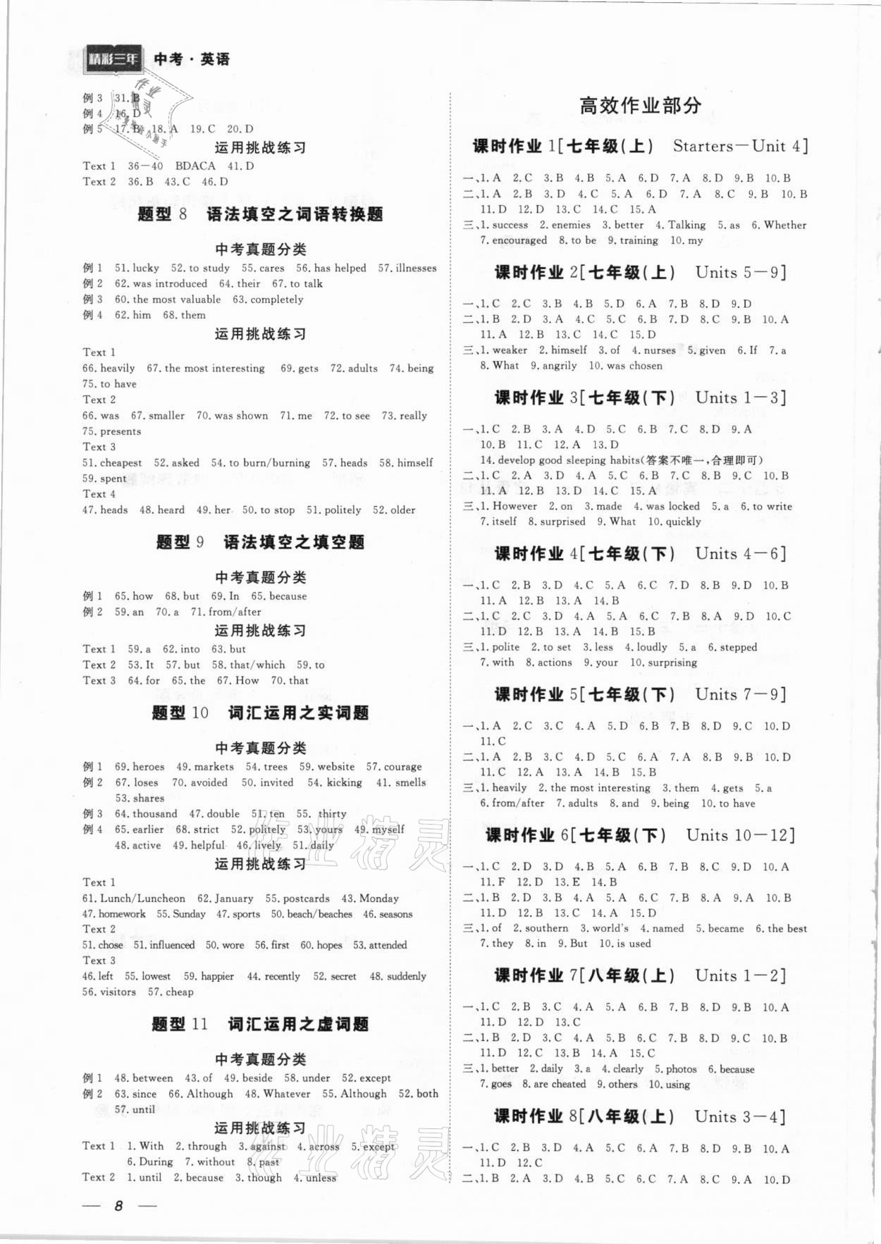 2021年精彩三年中考英语 第8页