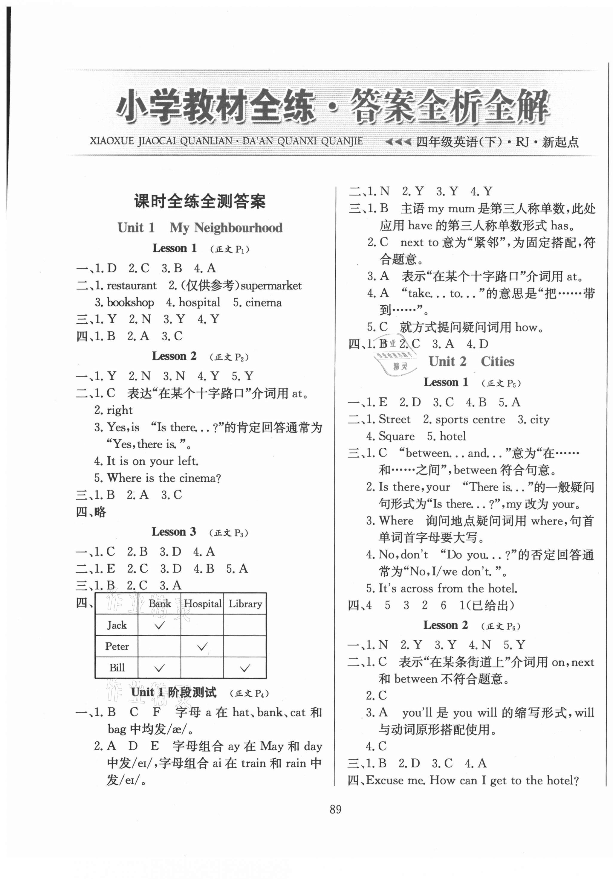 2021年小學(xué)教材全練四年級(jí)英語(yǔ)下冊(cè)人教新起點(diǎn) 第1頁(yè)