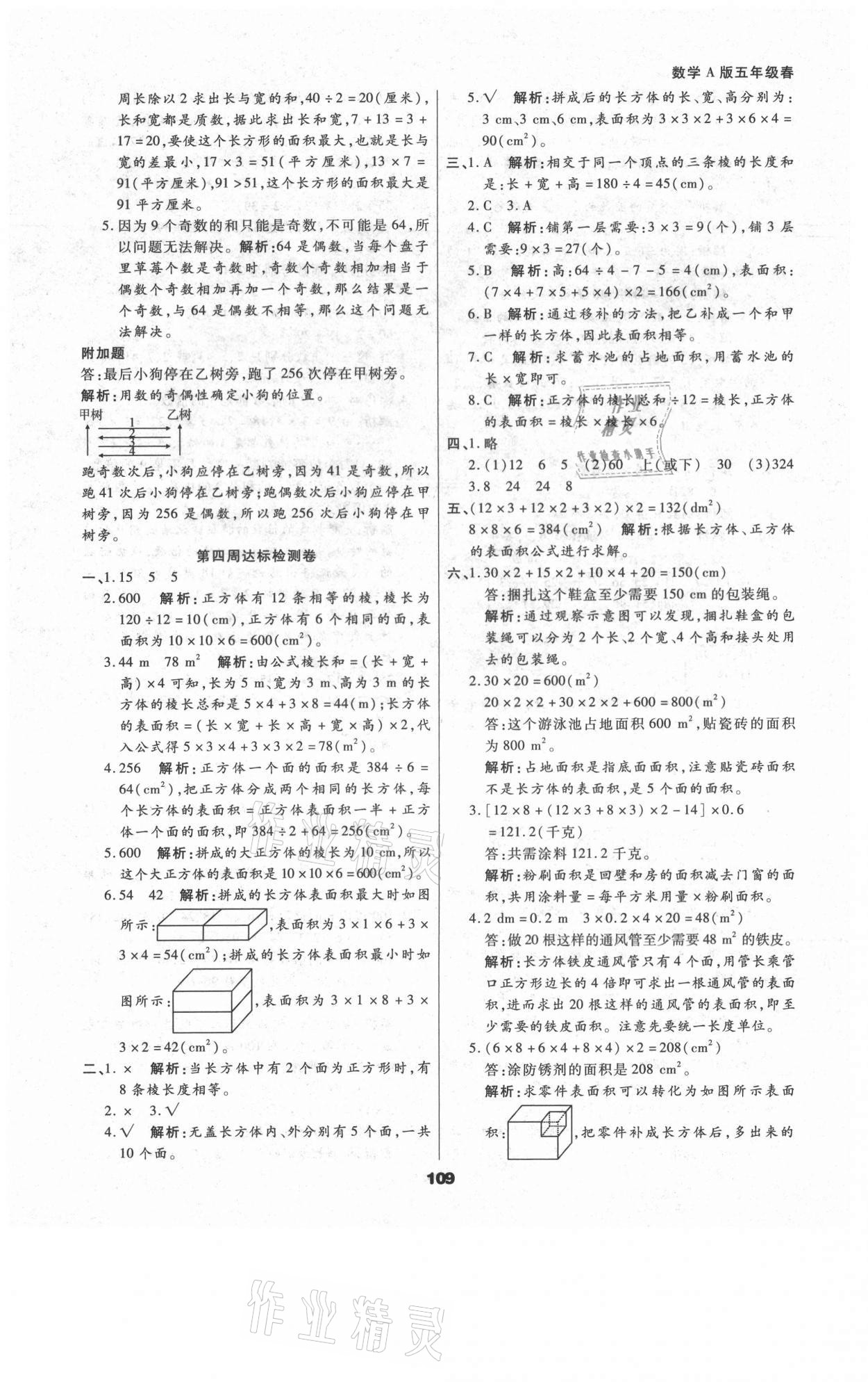 2021年知識(shí)梳理卷五年級(jí)數(shù)學(xué)下冊(cè)人教版河北大學(xué)出版社 參考答案第5頁(yè)