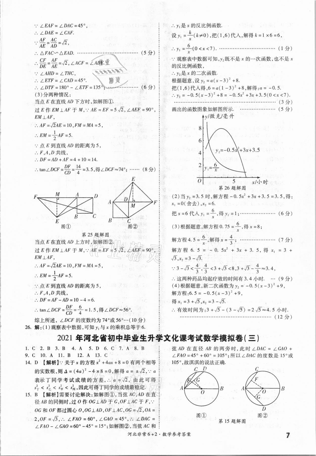 2021年一戰(zhàn)成名非常6加2數(shù)學河北專版 參考答案第6頁