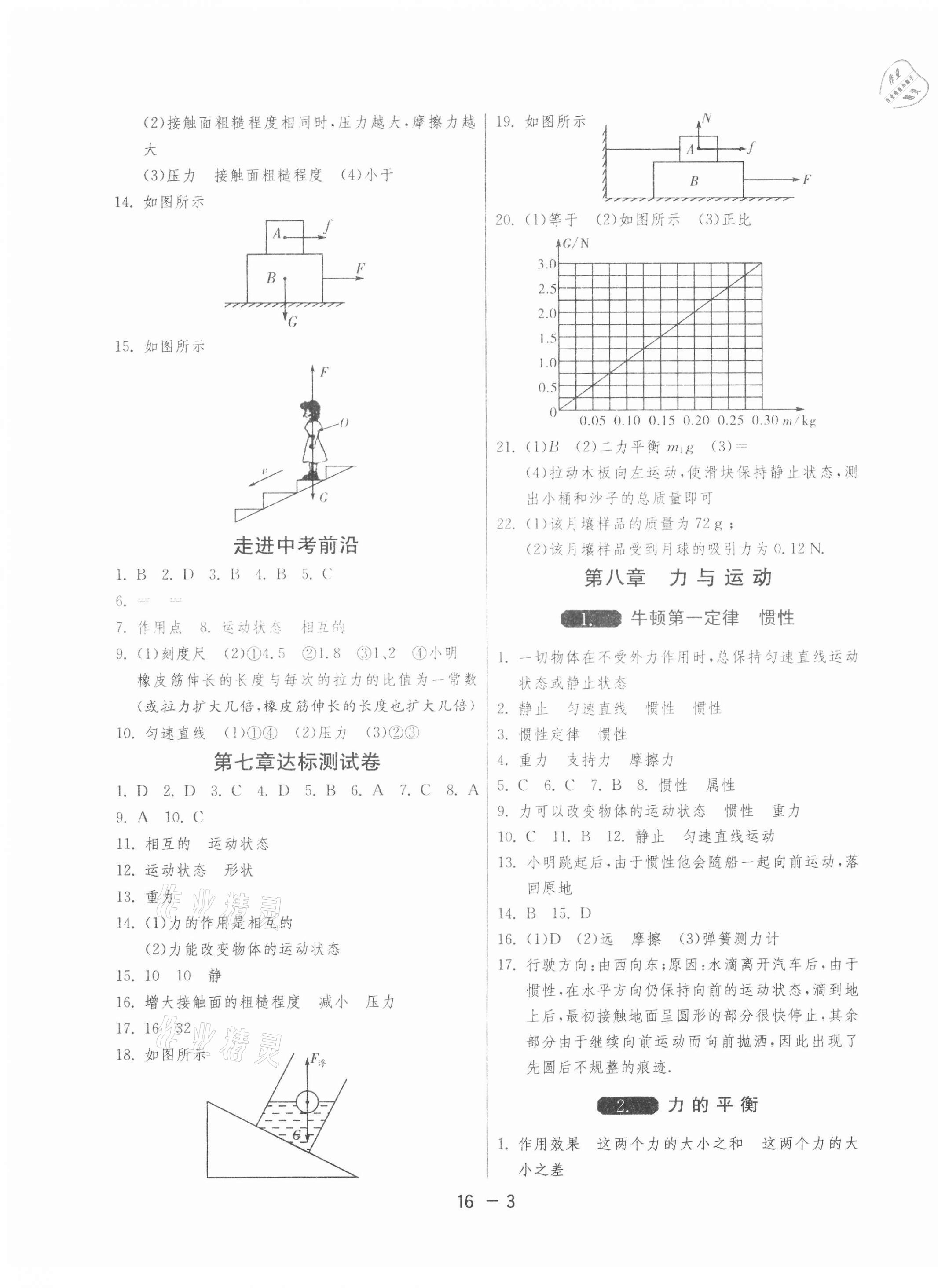 2021年1课3练单元达标测试八年级物理下册教科版 第3页