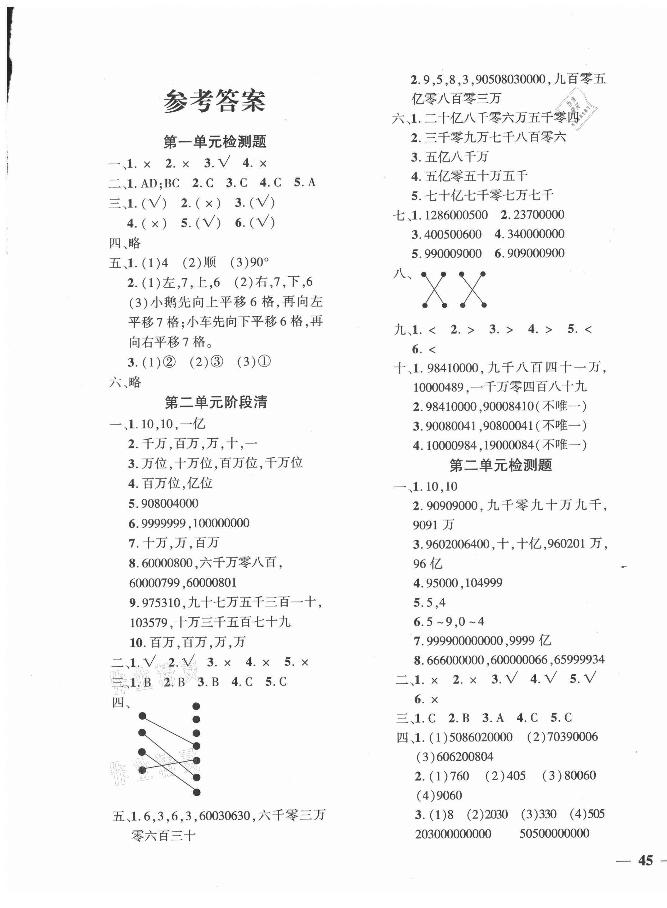 2021年教育世家狀元卷四年級數(shù)學下冊蘇教版 第1頁