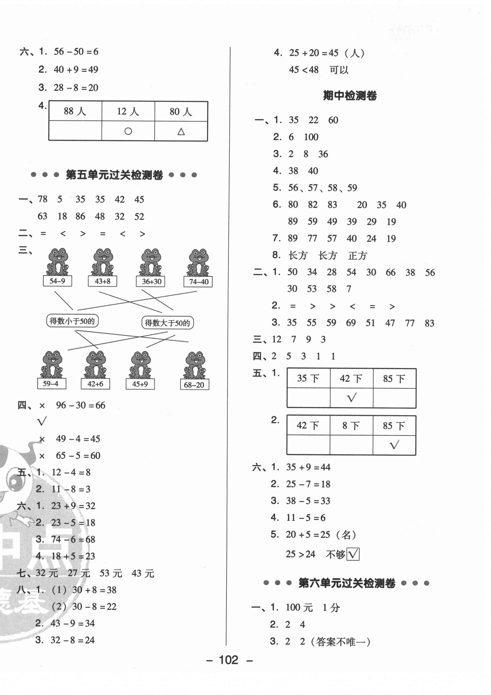 2021年綜合應(yīng)用創(chuàng)新題典中點(diǎn)一年級(jí)數(shù)學(xué)下冊(cè)青島版 第2頁