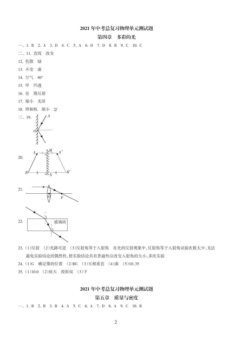 2021年海南中学中考总复习物理沪科版 第2页