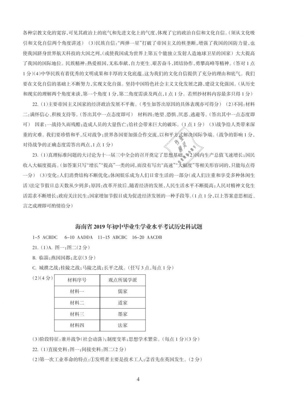 2021年海南中學(xué)中考總復(fù)習(xí)歷史人教版 第4頁(yè)