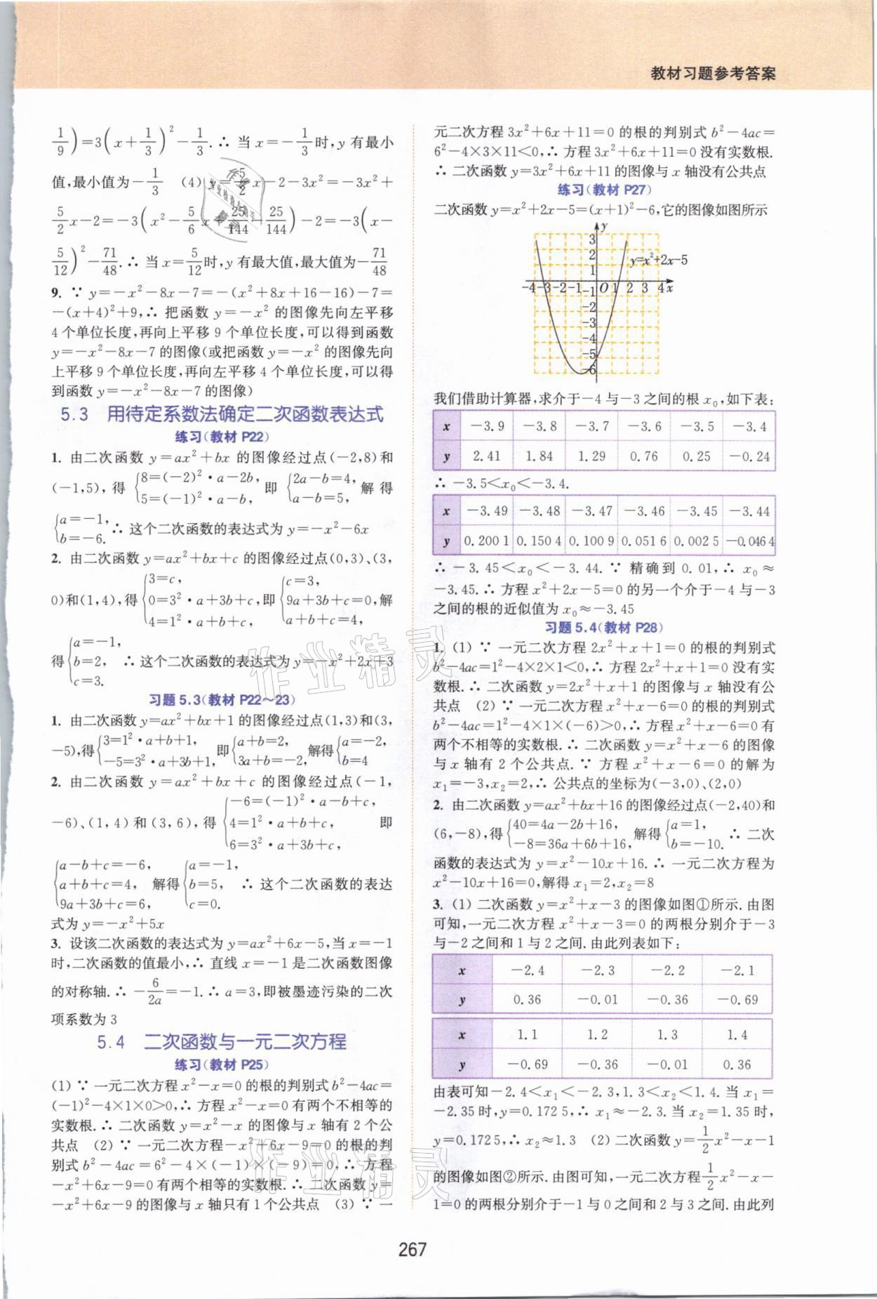 2021年教材課本九年級數(shù)學下冊蘇科版 參考答案第3頁