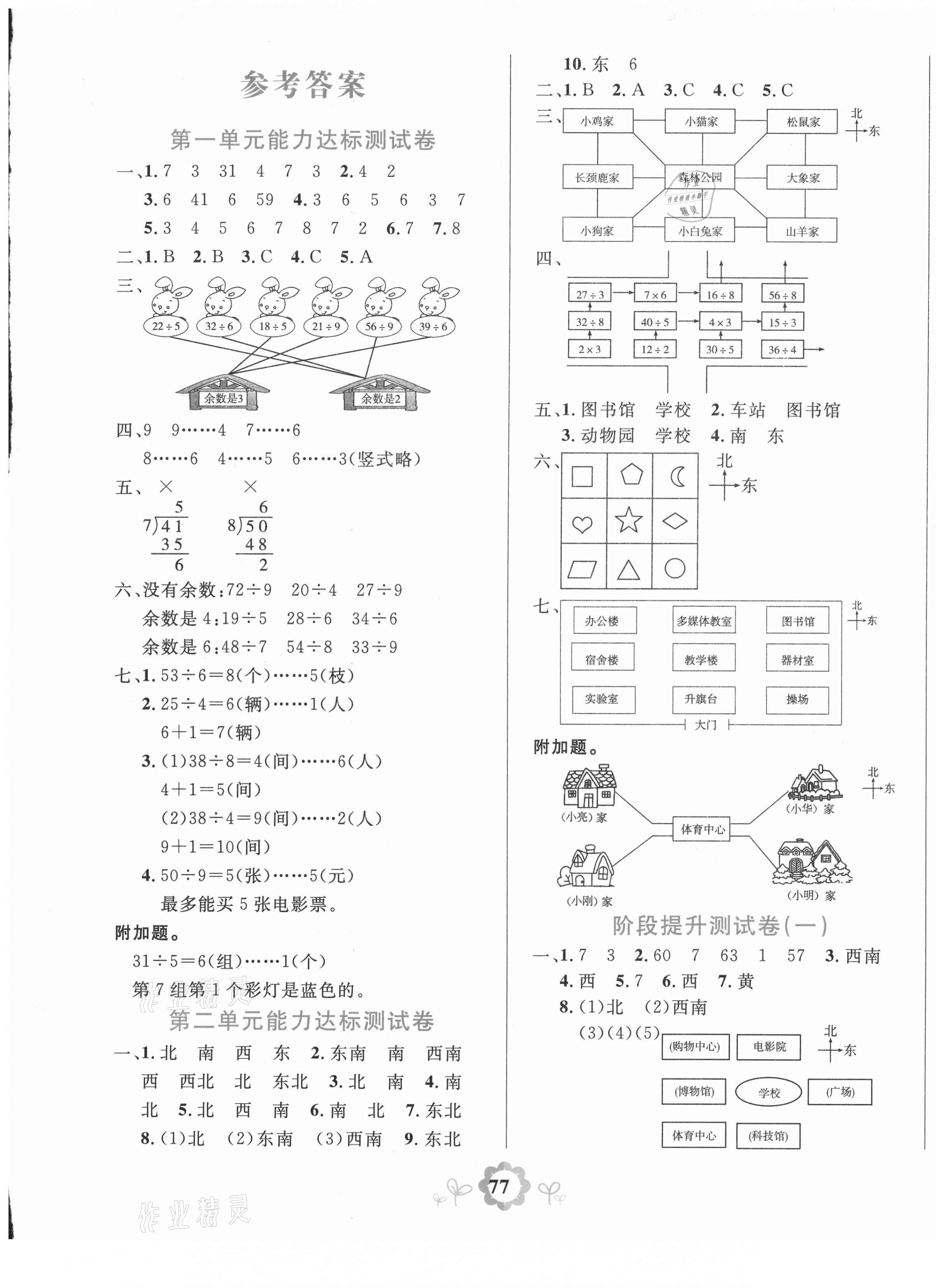 2021年8848學(xué)霸一卷通二年級數(shù)學(xué)下冊北師大版 第1頁