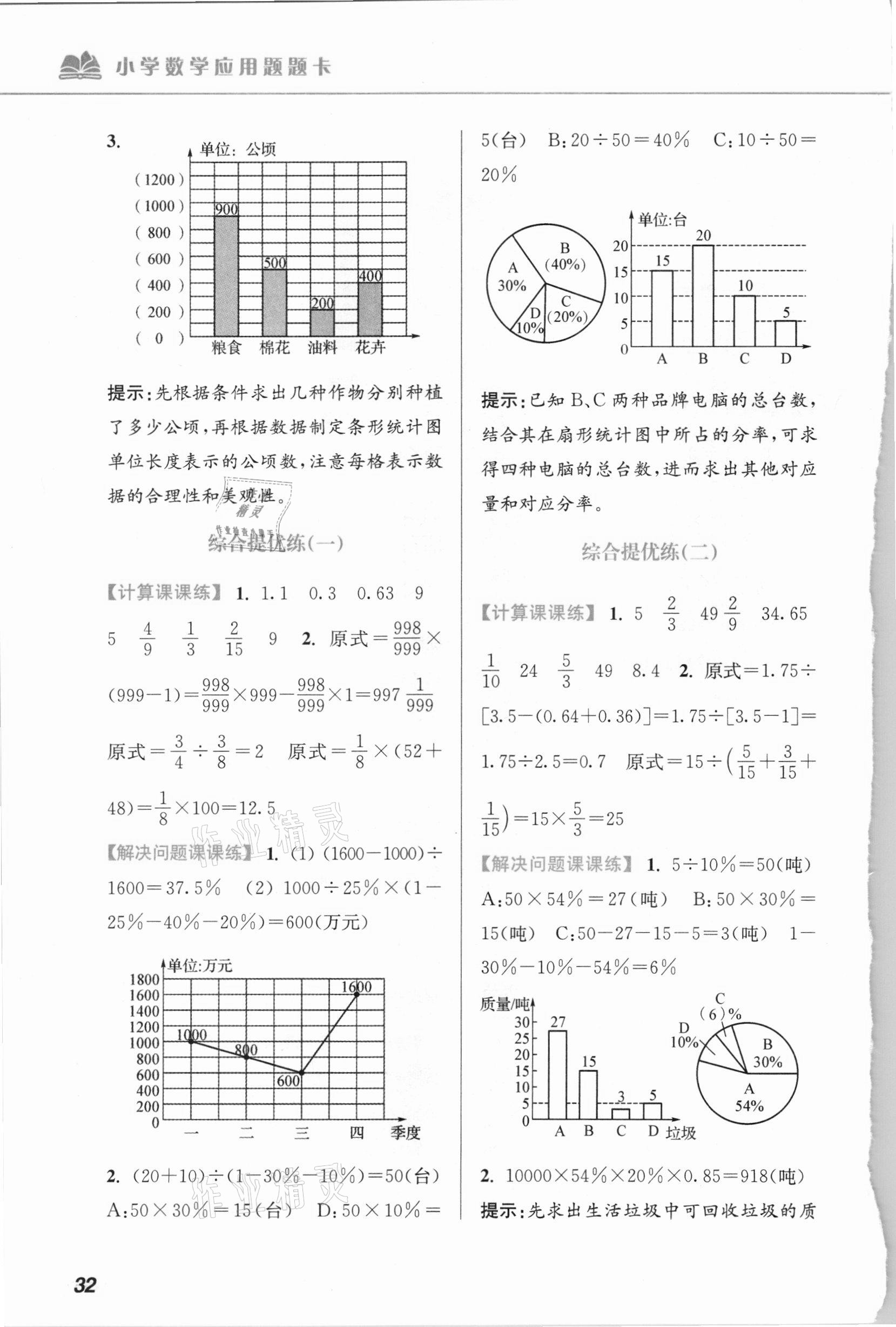 2021年超能學(xué)典小學(xué)數(shù)學(xué)應(yīng)用題題卡六年級(jí)下冊(cè)江蘇版 第2頁(yè)