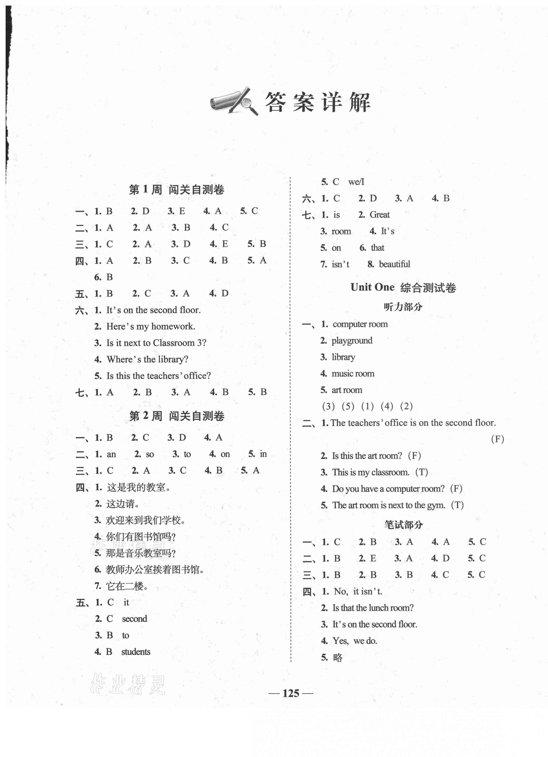 2021年A加全程練考卷四年級英語下冊人教PEP版 第1頁