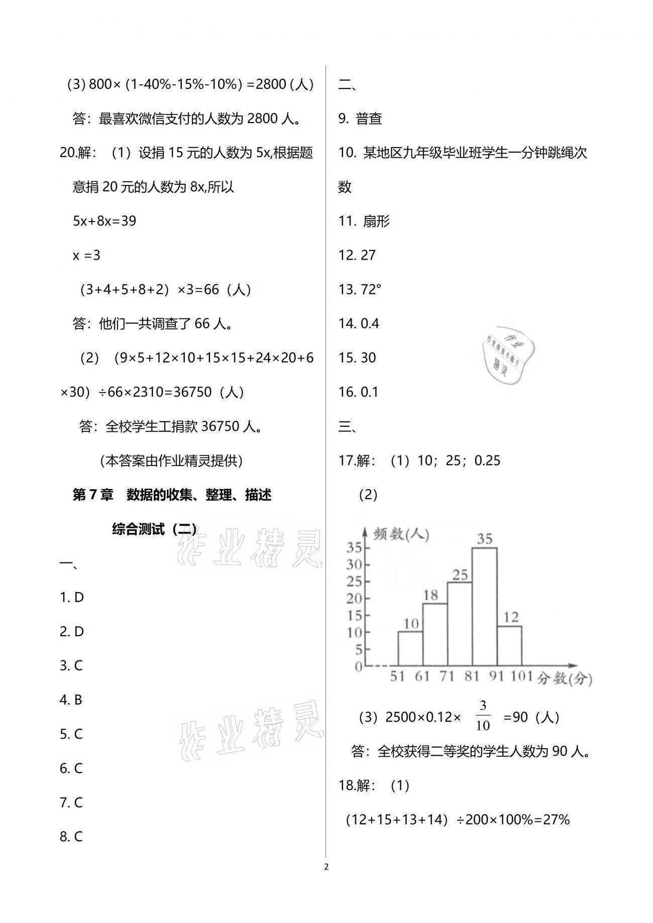 2021年學(xué)業(yè)提優(yōu)檢測(cè)八年級(jí)綜合下冊(cè)通用版 參考答案第2頁