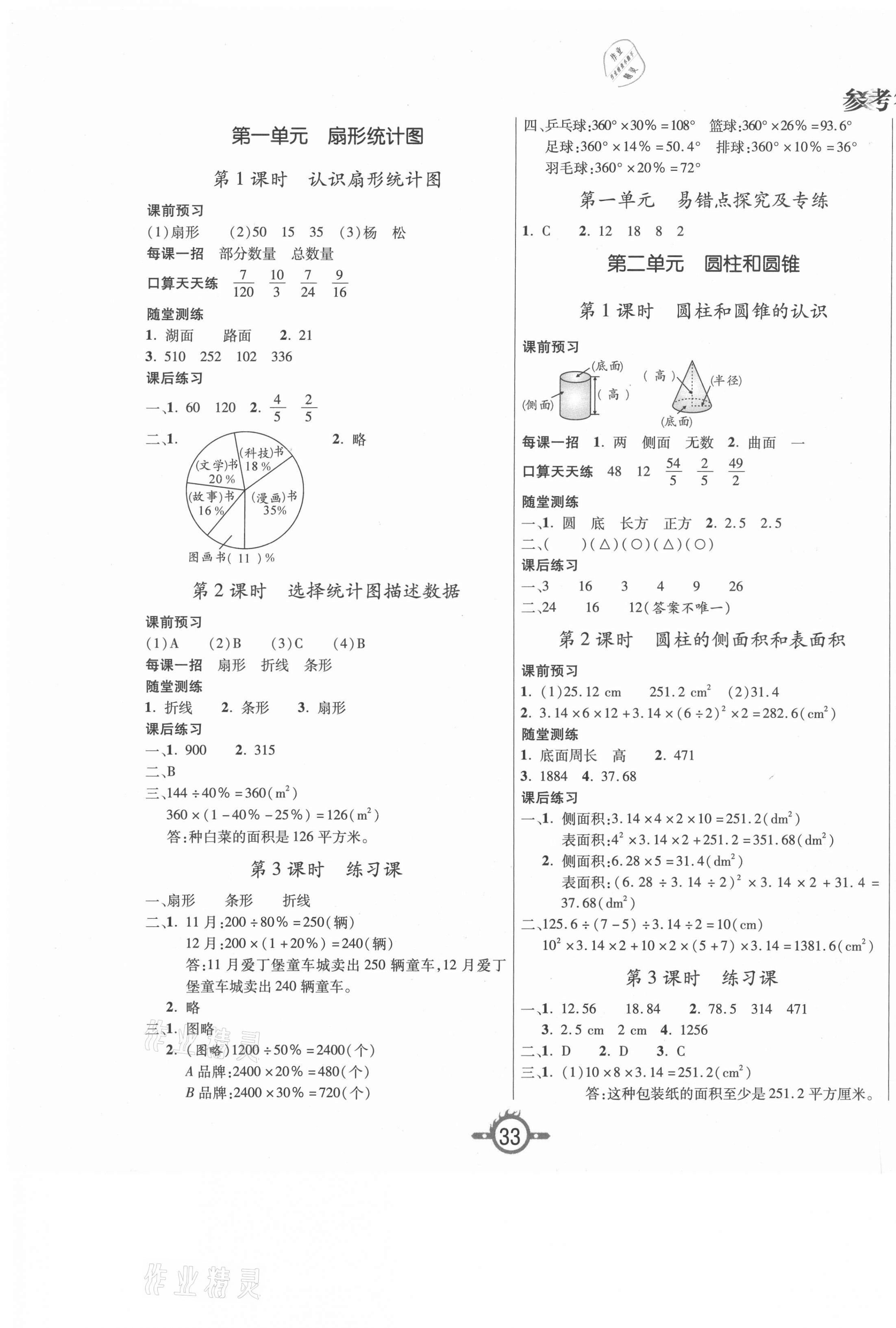 2021年创新课课练六年级数学下册苏教版 第1页