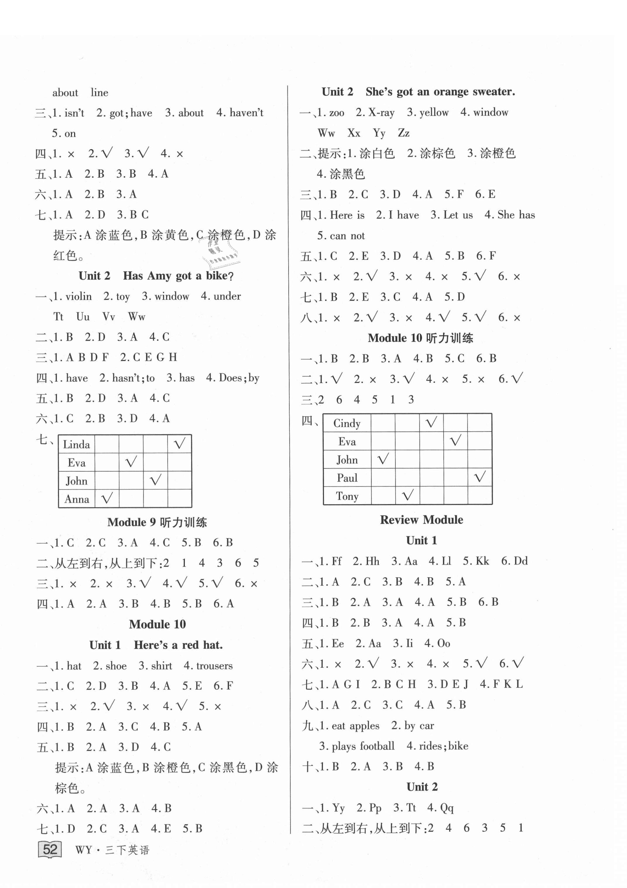 2021年花兒與星星三年級英語下冊外研版 第4頁