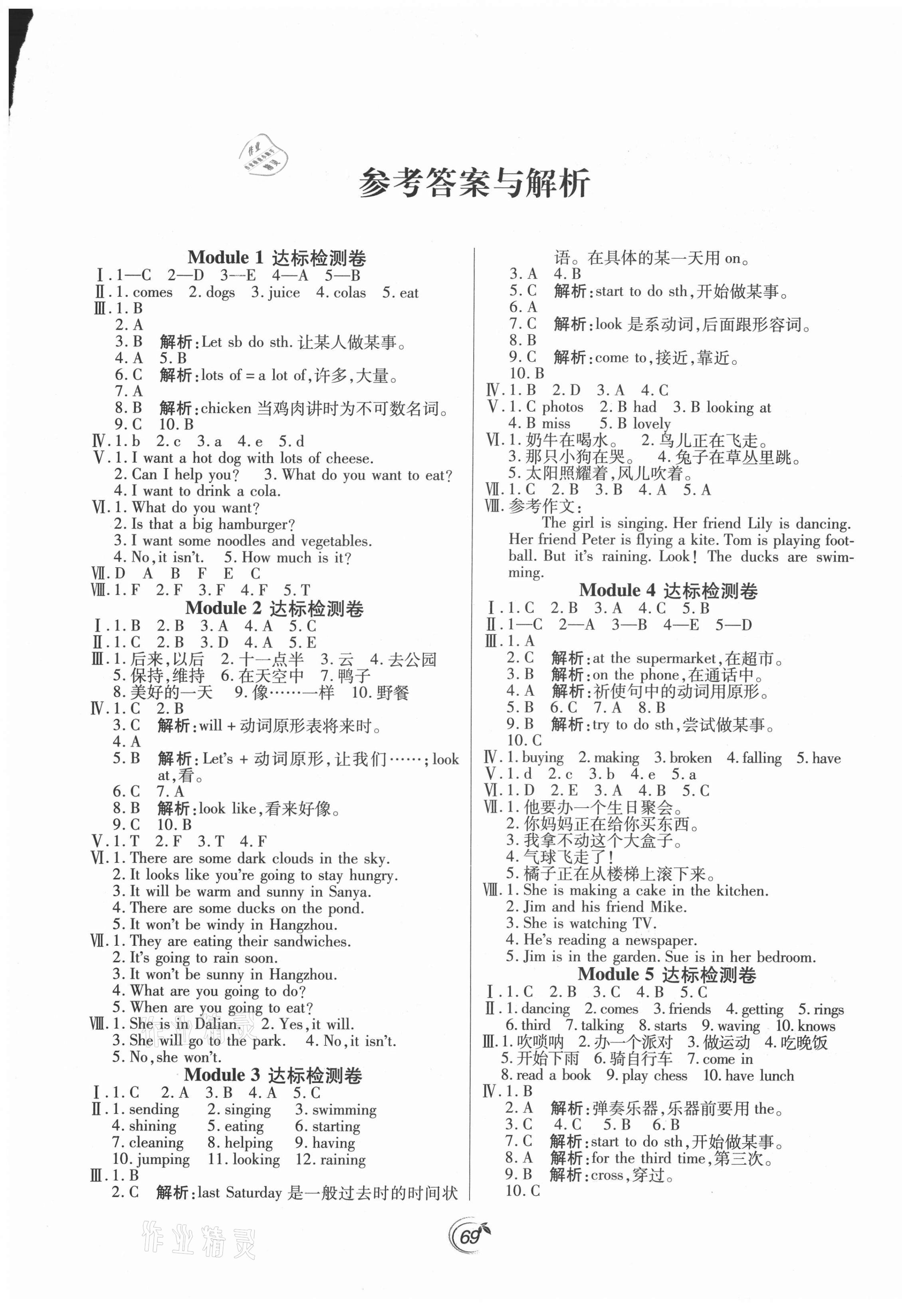 2021年龍門點(diǎn)金卷六年級英語下冊外研版 第1頁