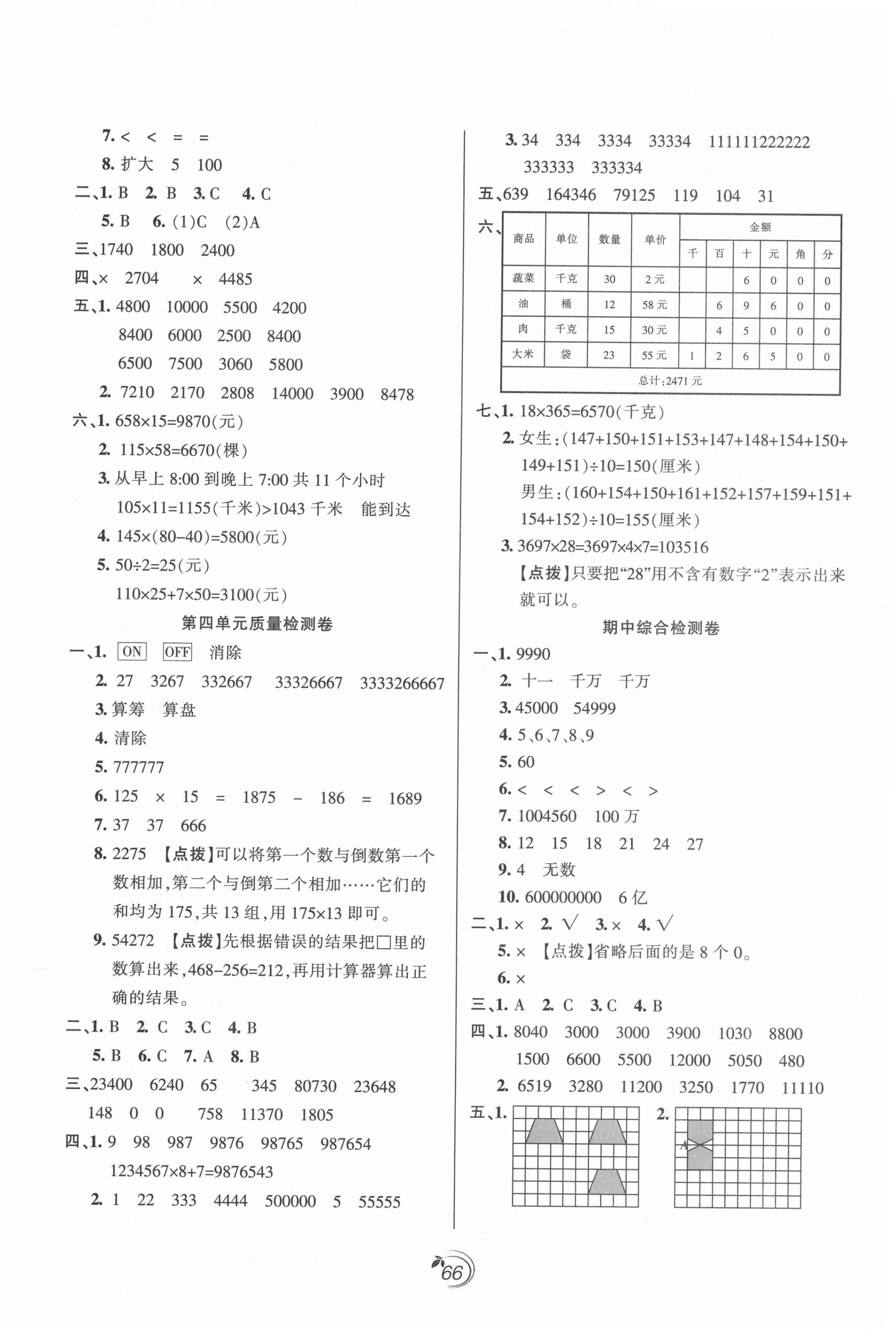 2021年龍門點(diǎn)金卷四年級(jí)數(shù)學(xué)下冊(cè)蘇教版 第2頁