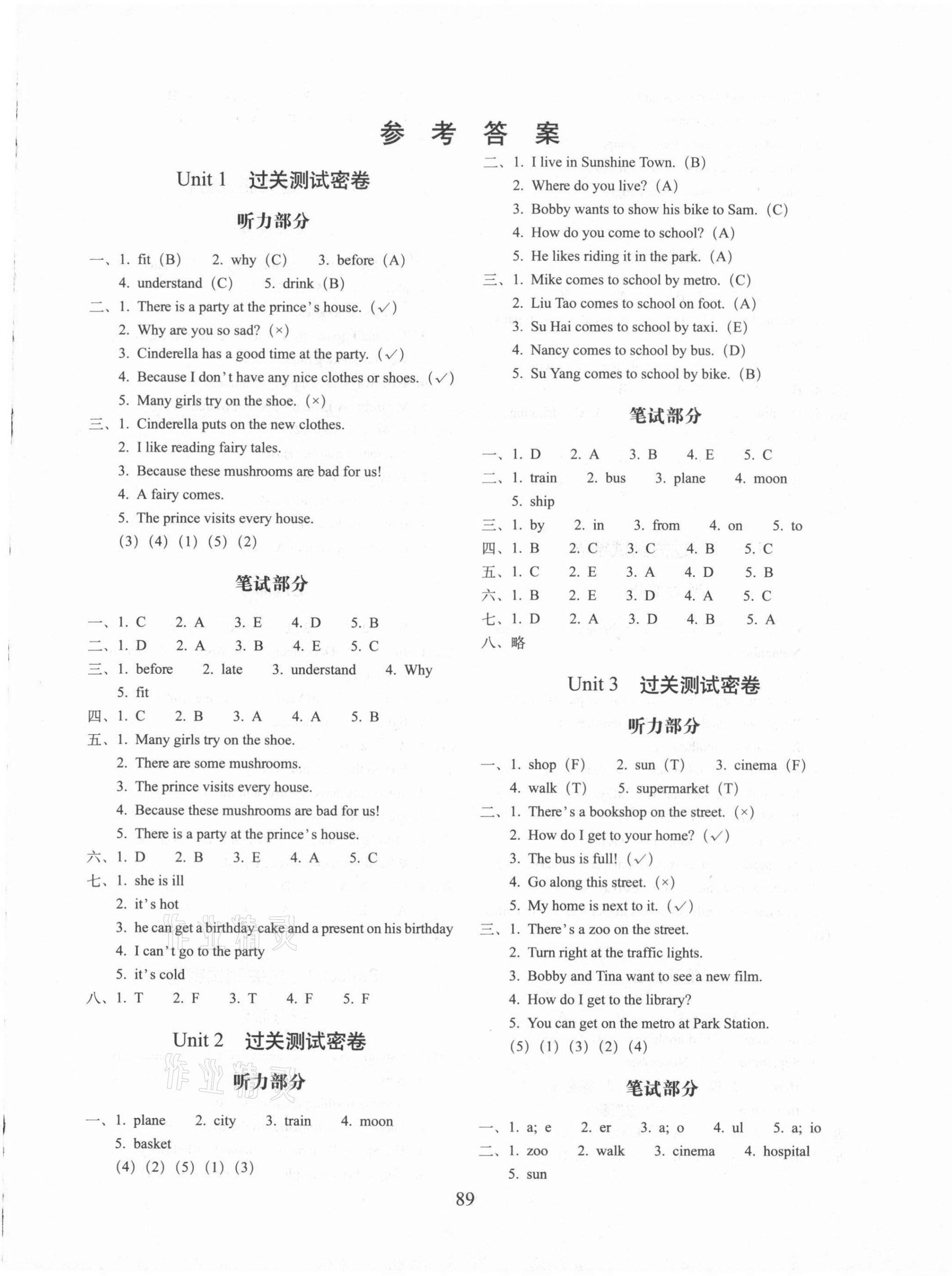 2021年期末沖刺100分完全試卷五年級英語下冊譯林版 第1頁