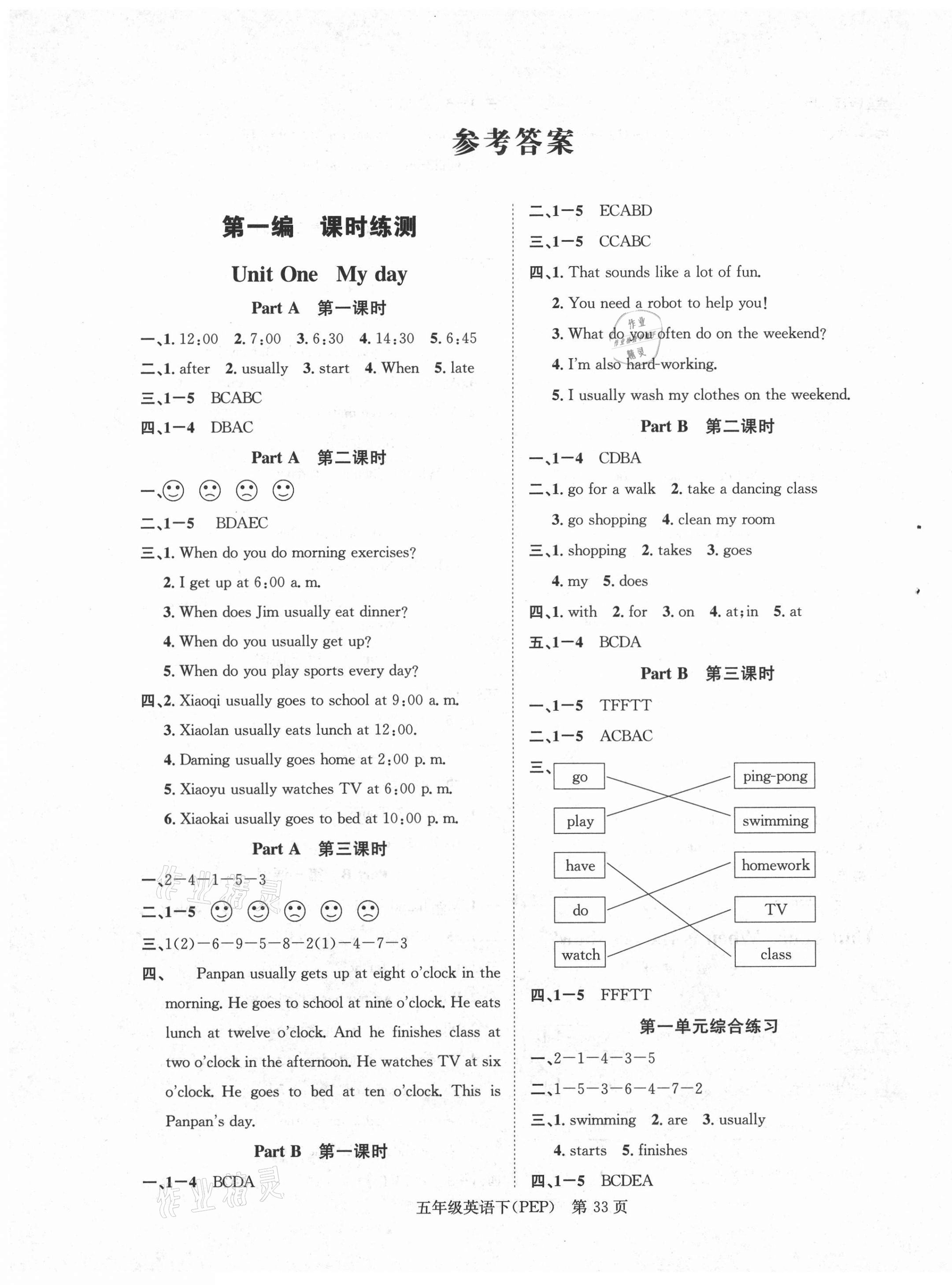 2021年國(guó)華圖書(shū)學(xué)業(yè)測(cè)評(píng)五年級(jí)英語(yǔ)下冊(cè)人教PEP版 第1頁(yè)