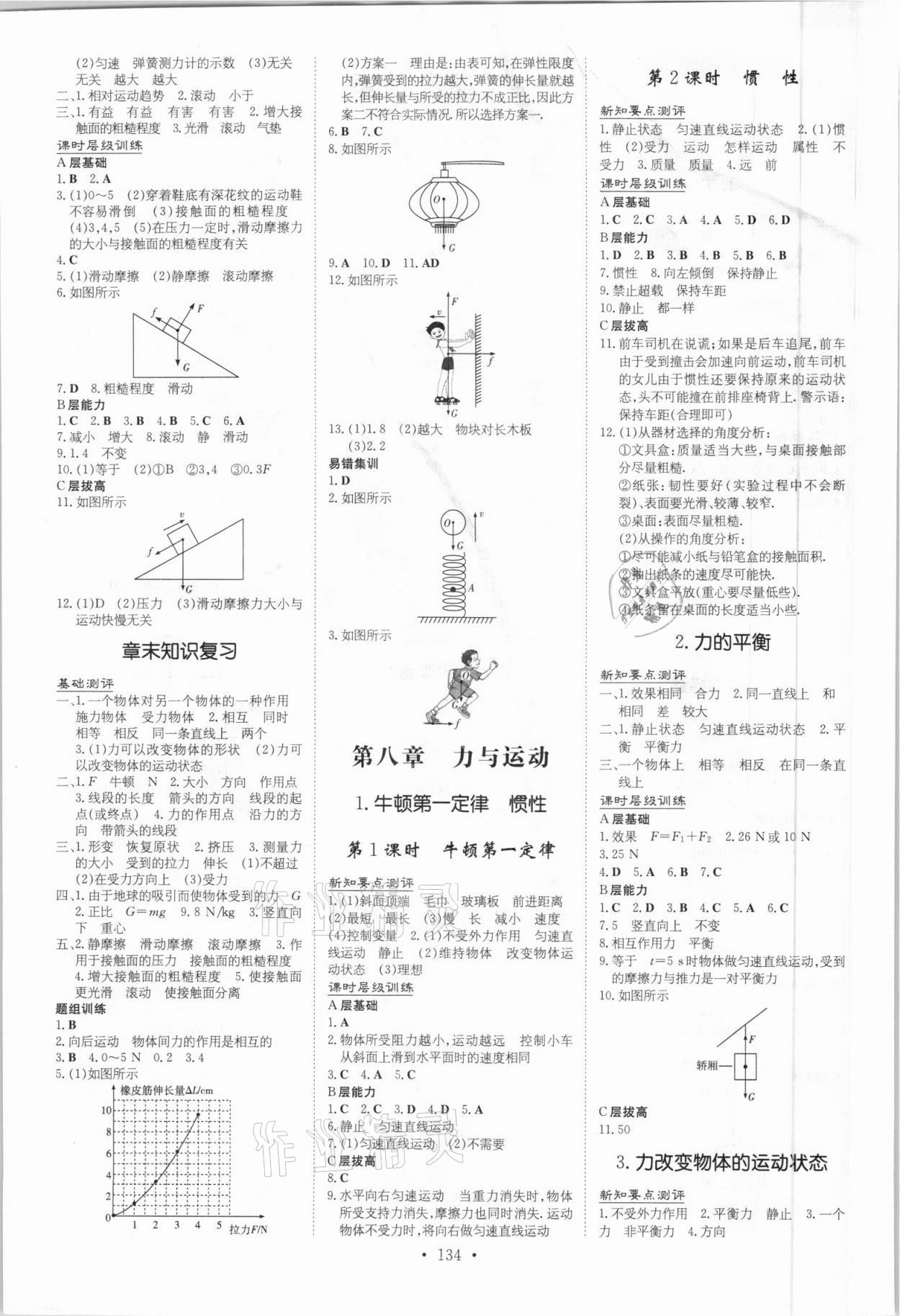 2021年練案課時(shí)作業(yè)本八年級(jí)物理下冊(cè)教科版 第2頁(yè)