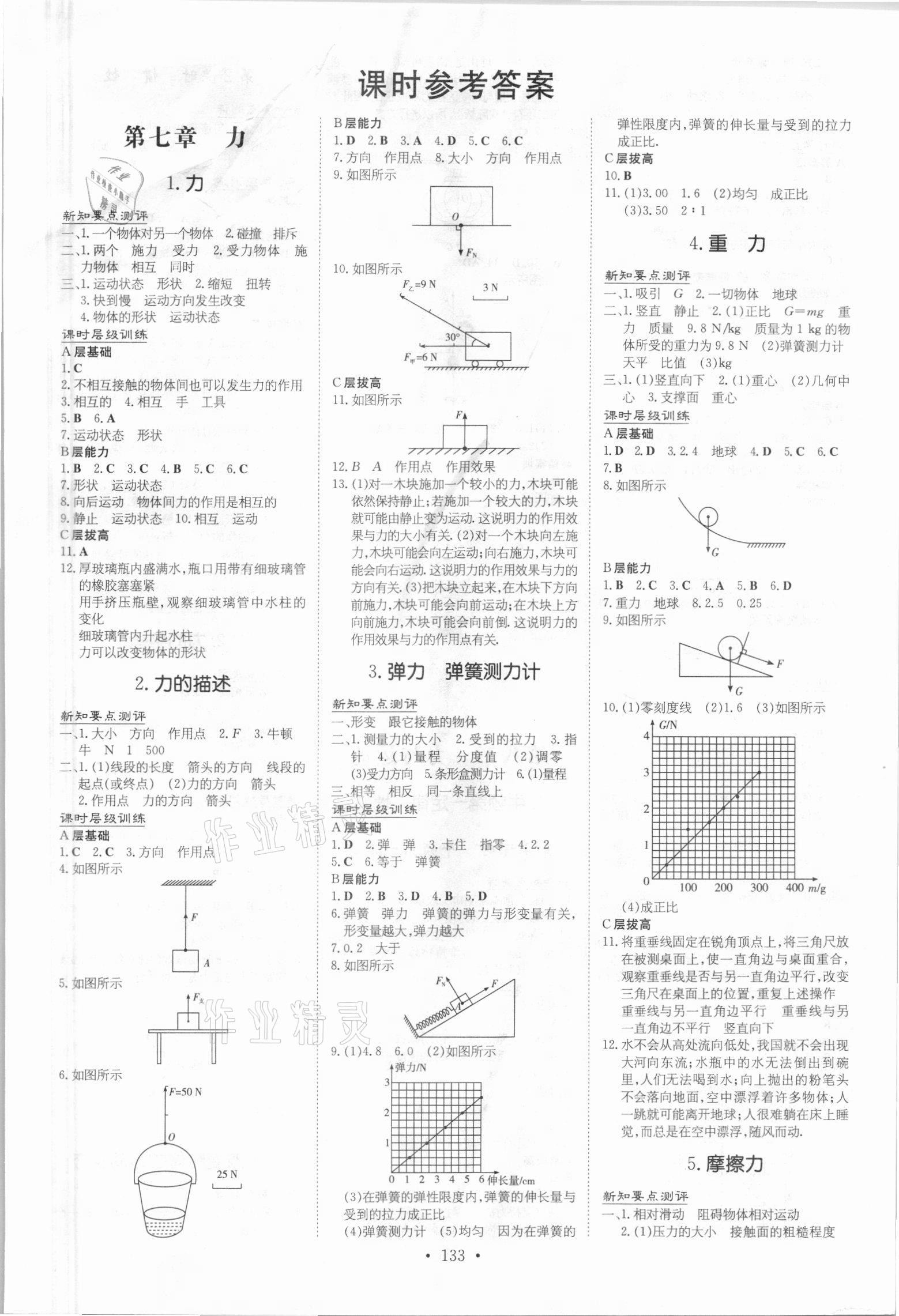 2021年练案课时作业本八年级物理下册教科版 第1页