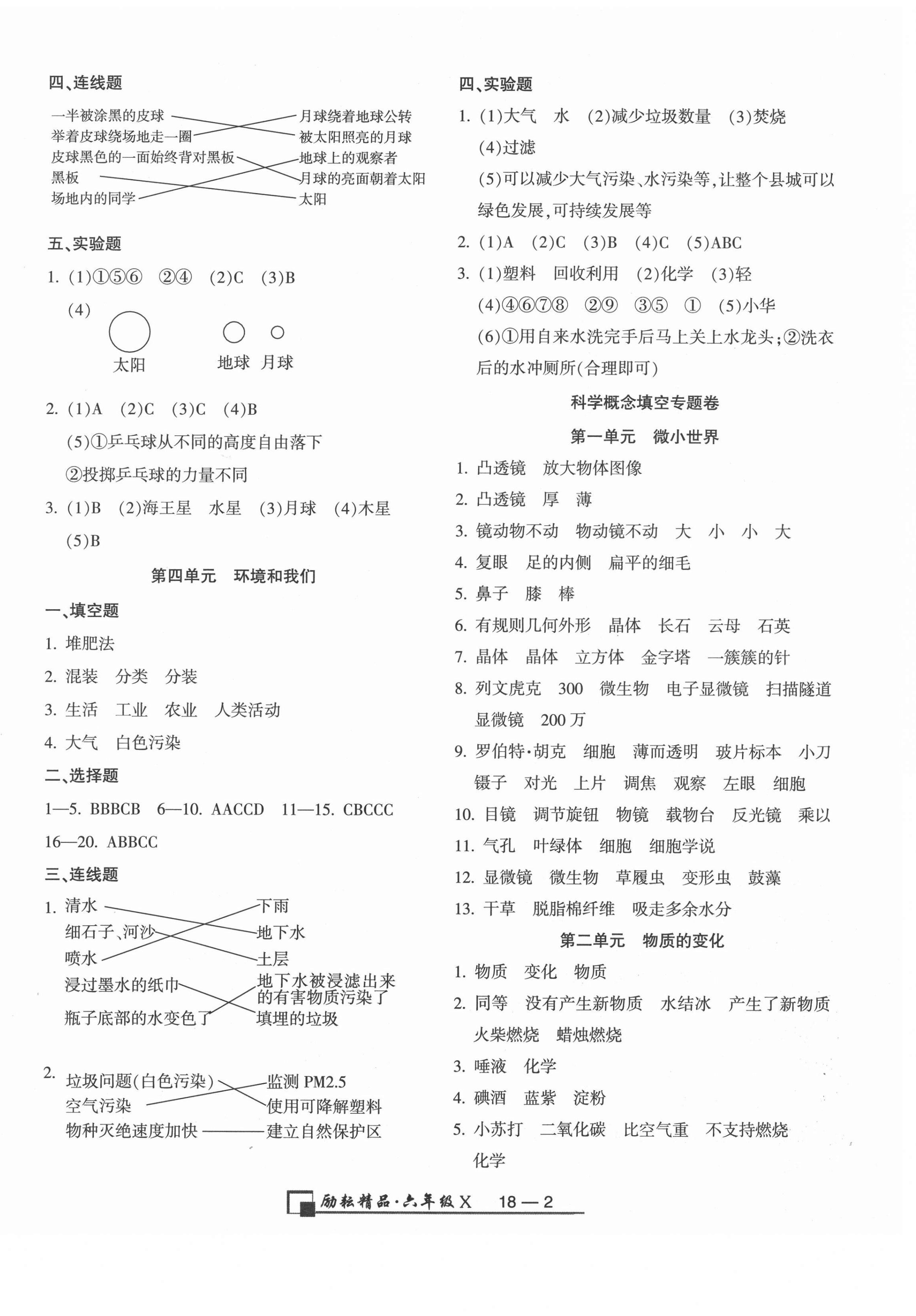 2021年勵耘書業(yè)浙江期末六年級科學(xué)下冊教科版 第2頁