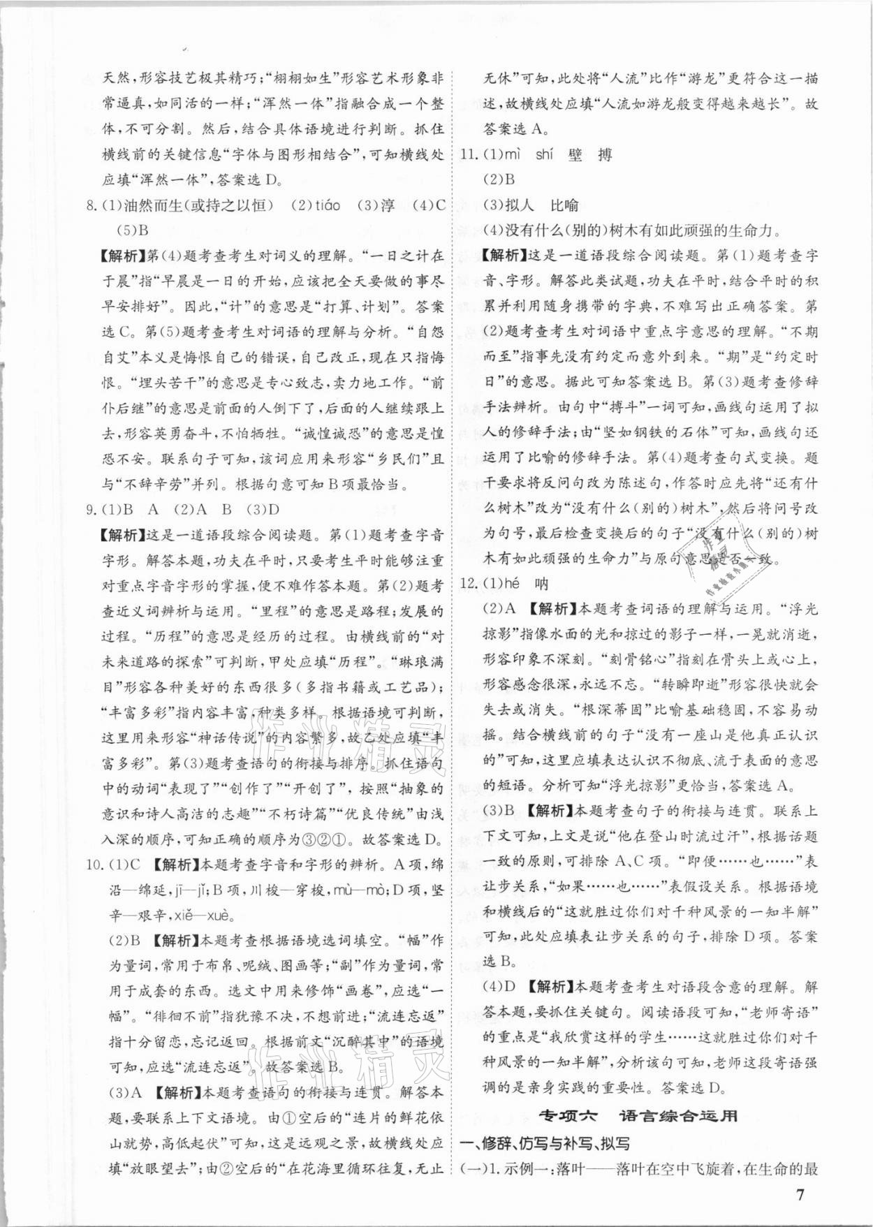 2021年中考真題分類匯編語文 第7頁