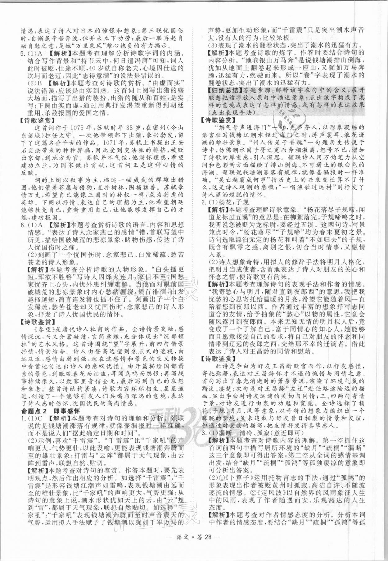 2021年天利38套全國中考試題分類訓(xùn)練語文 第28頁