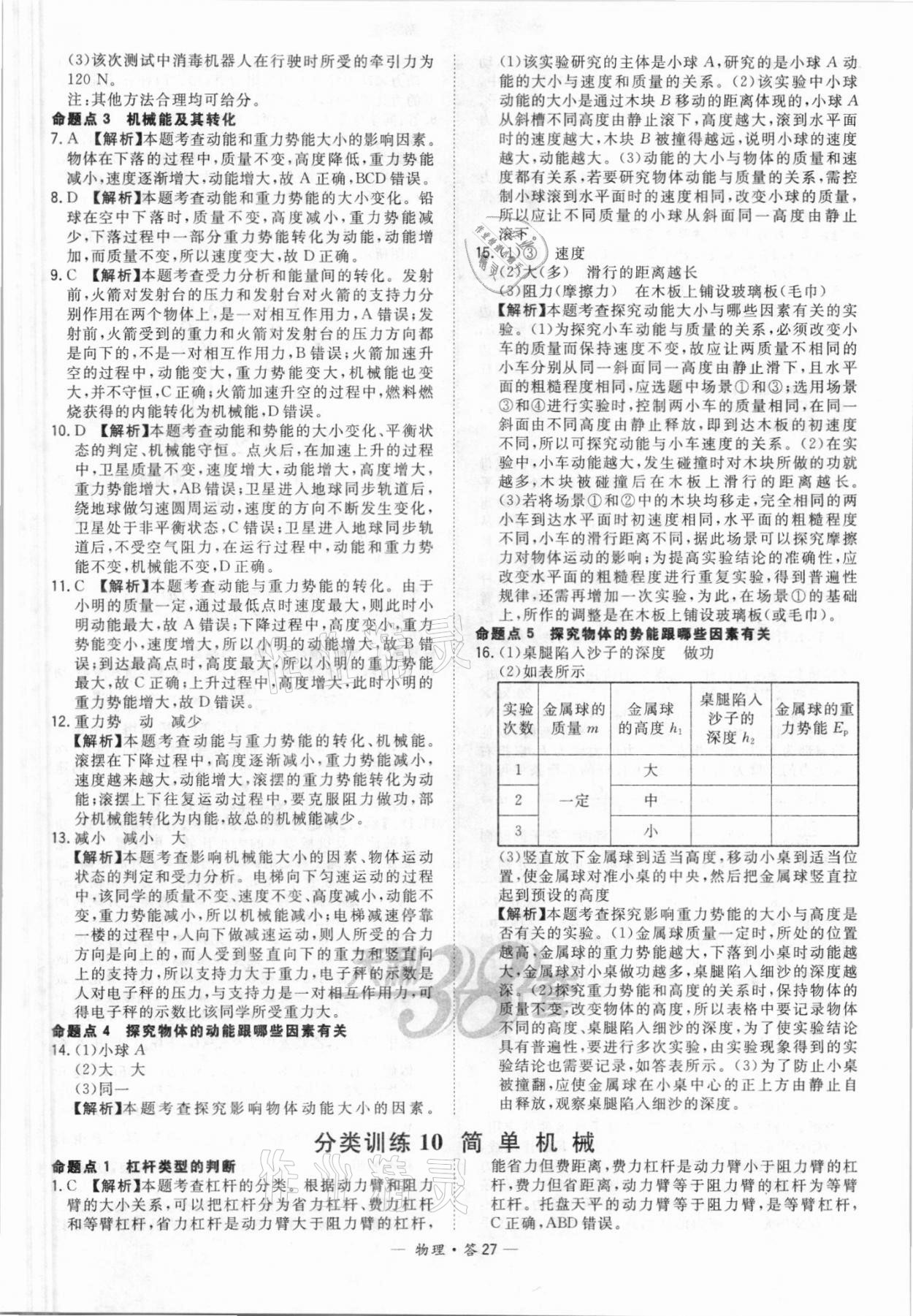 2021年天利38套全國中考試題分類訓(xùn)練物理 第27頁